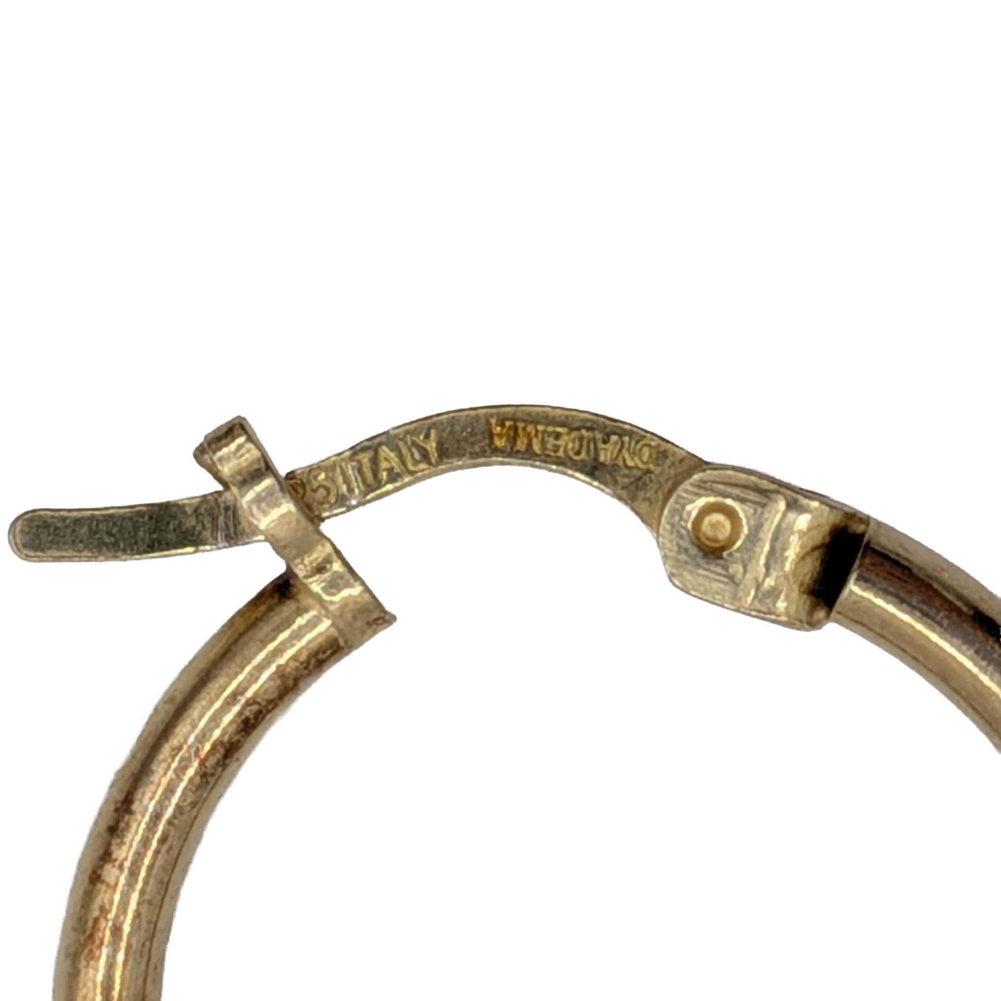 Dyadema Italian Gold Over Signed Sterling Silver Hoop Earrings