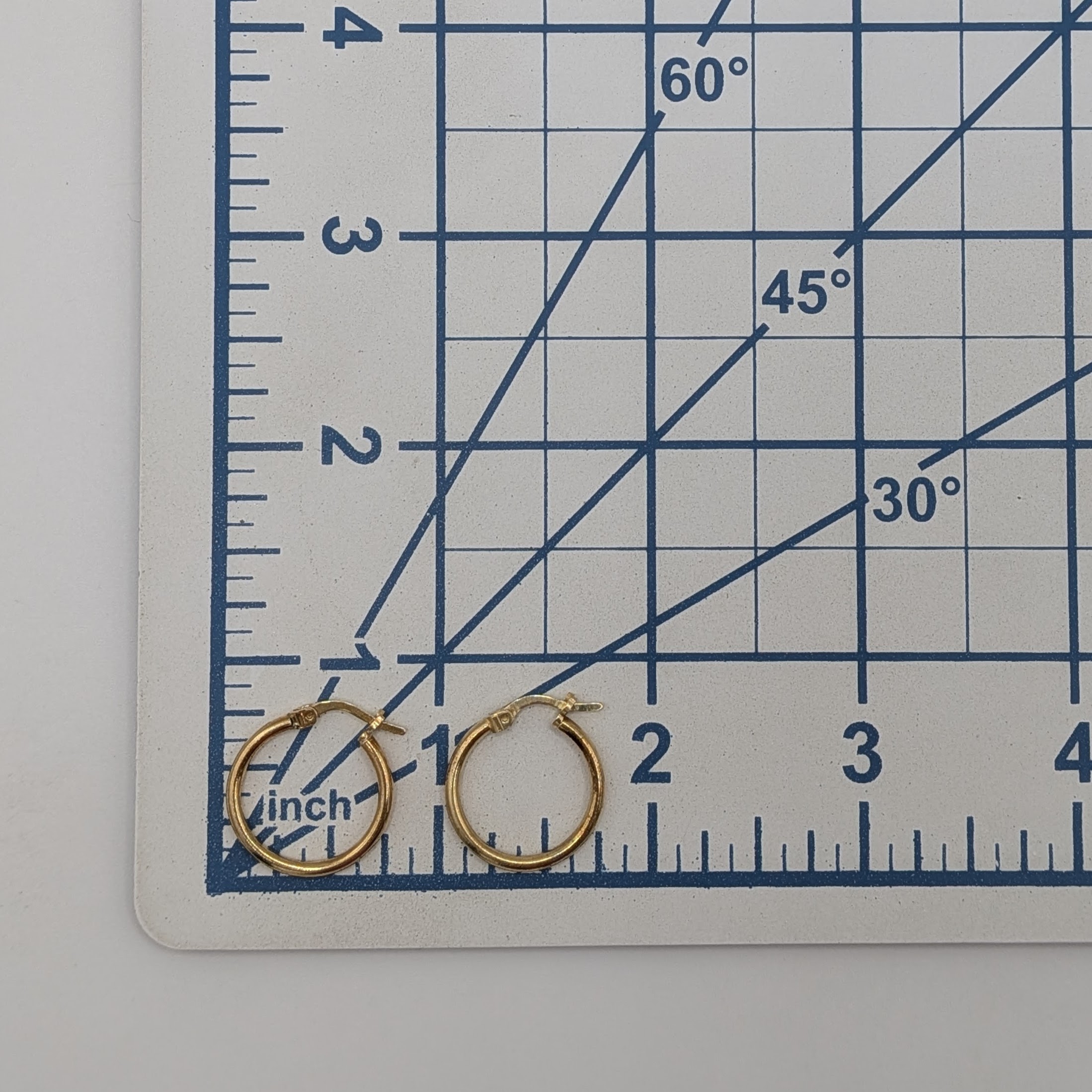 Dyadema Italian Gold Over Signed Sterling Silver Hoop Earrings