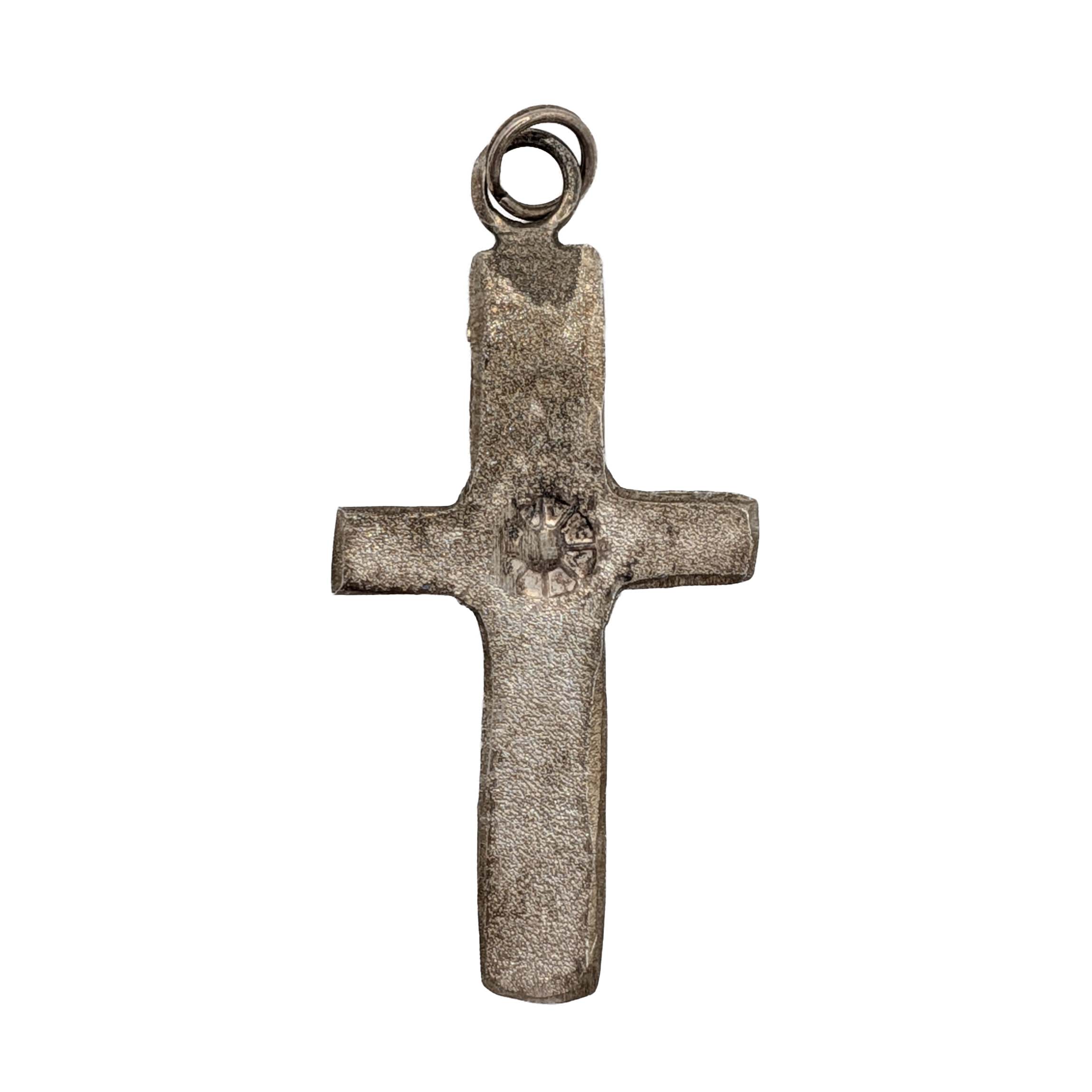 Sterling Silver Textured Cross Pendant