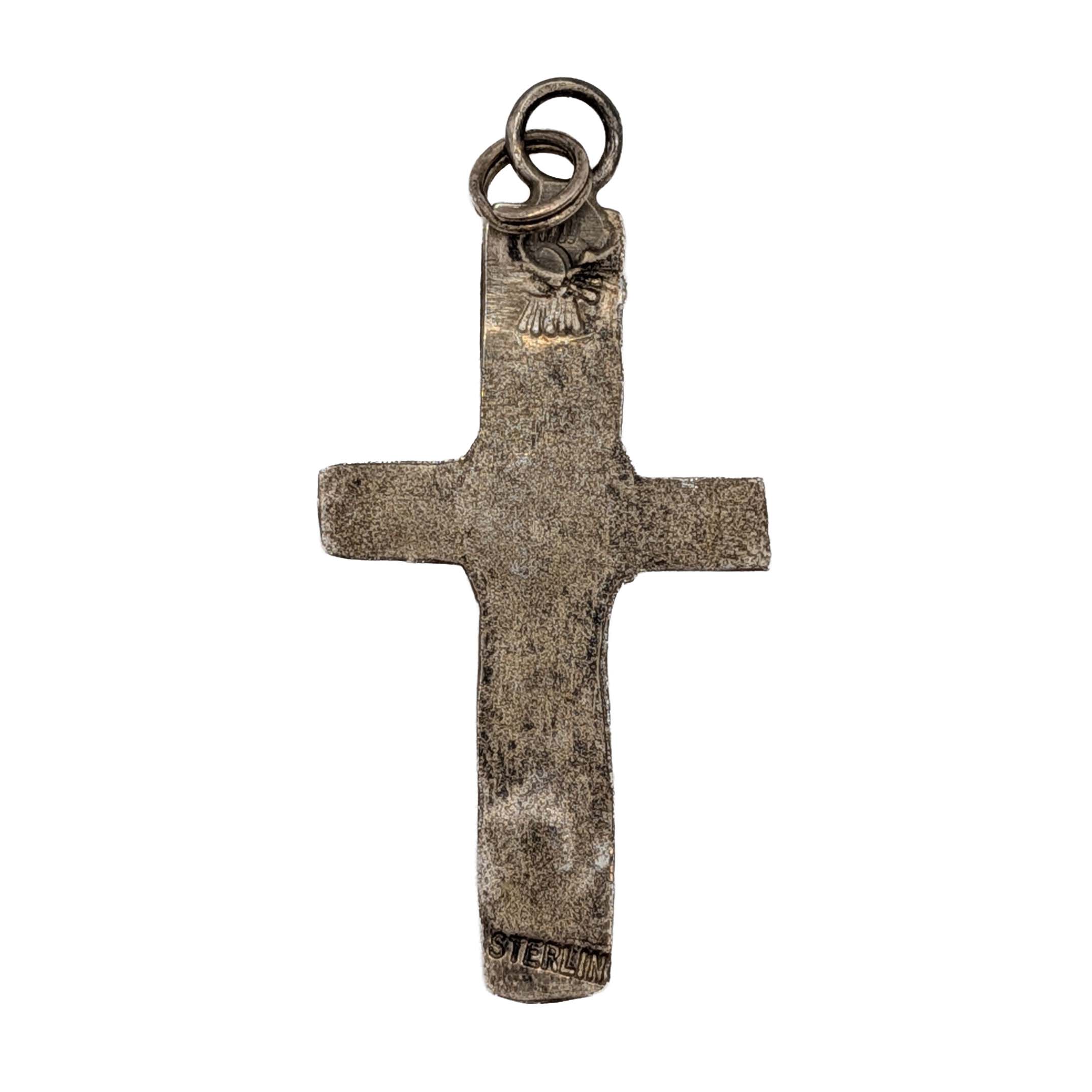 Sterling Silver Textured Cross Pendant