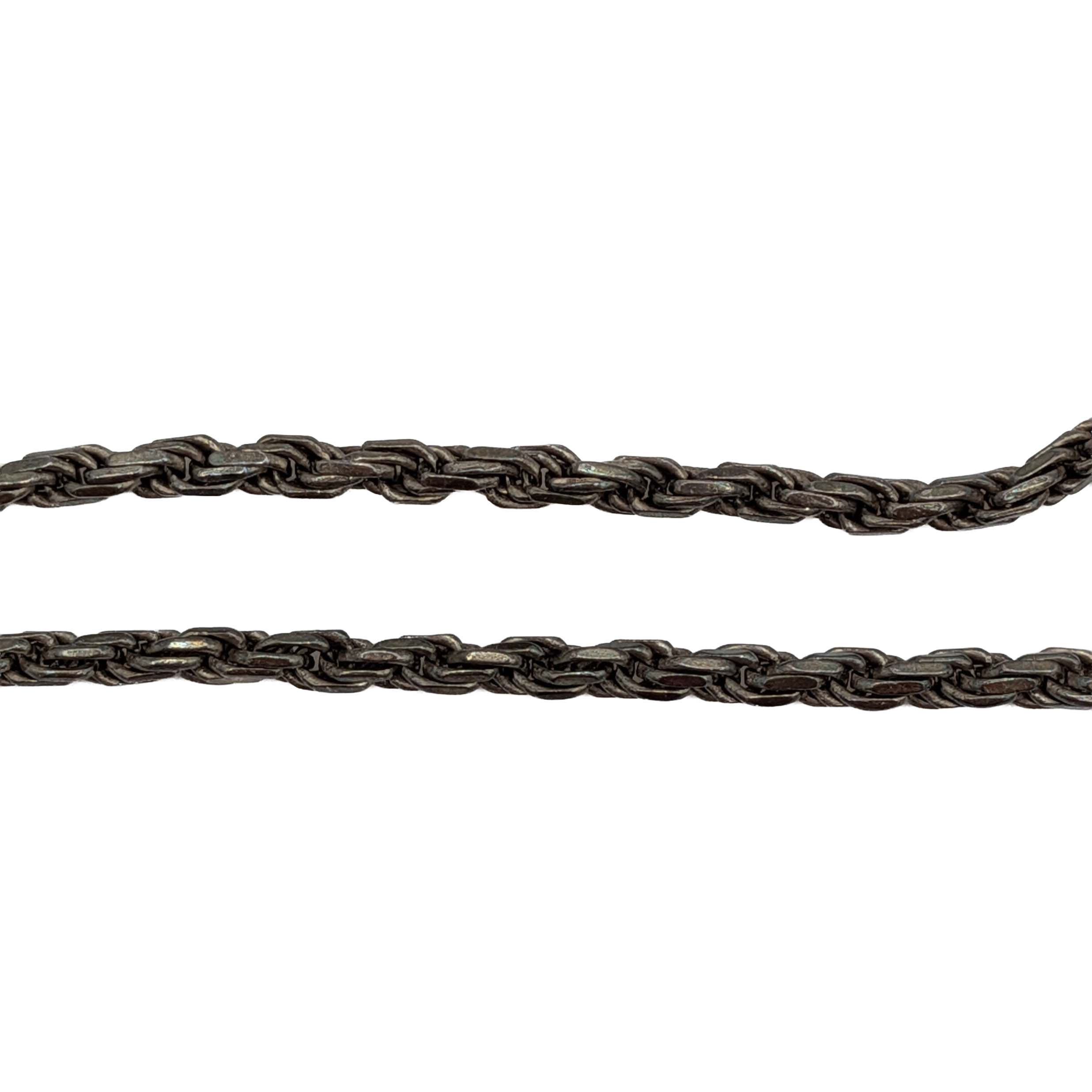 Italian Signed Sterling Silver Rope Chain Bracelet