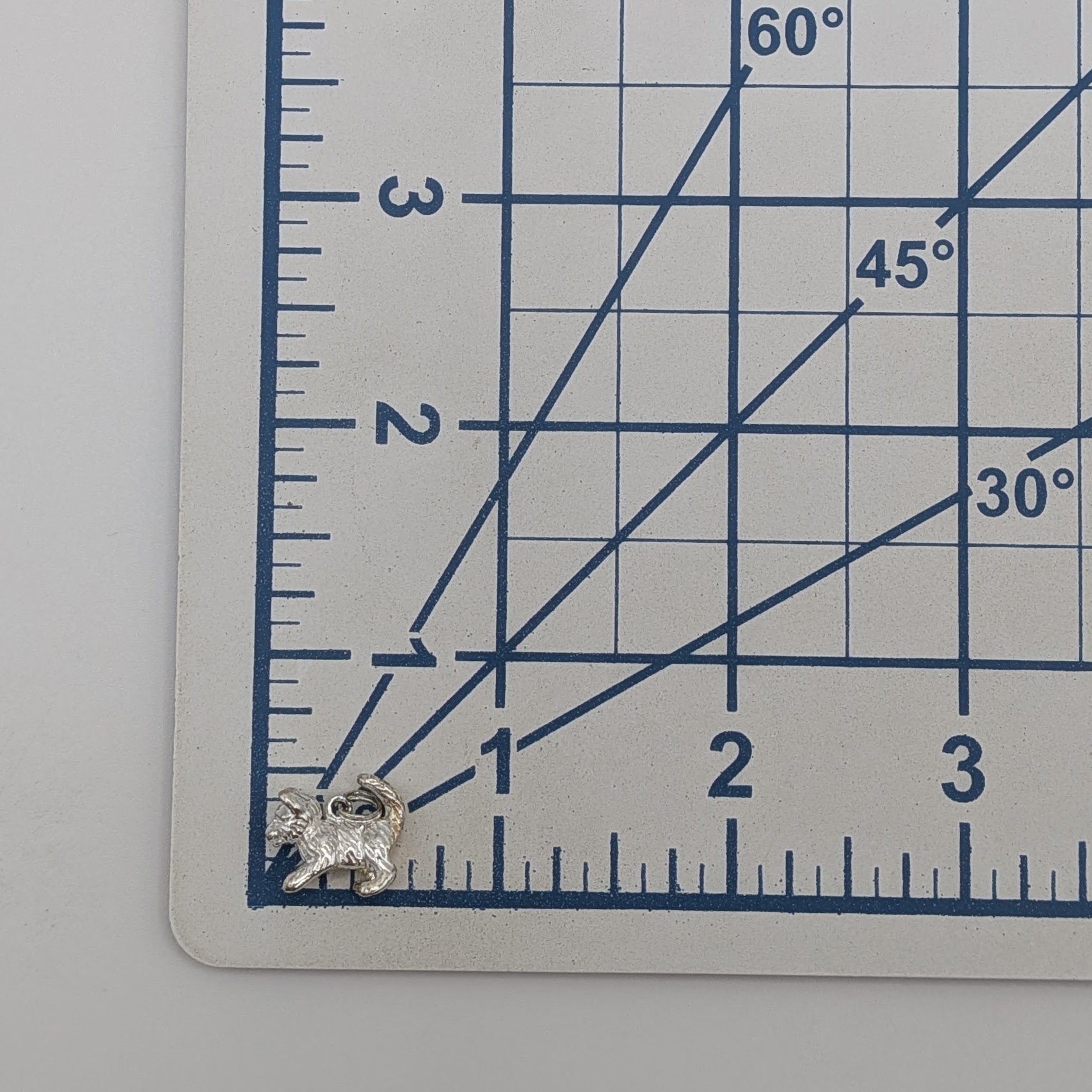 Signed Sterling Silver Cat Charm