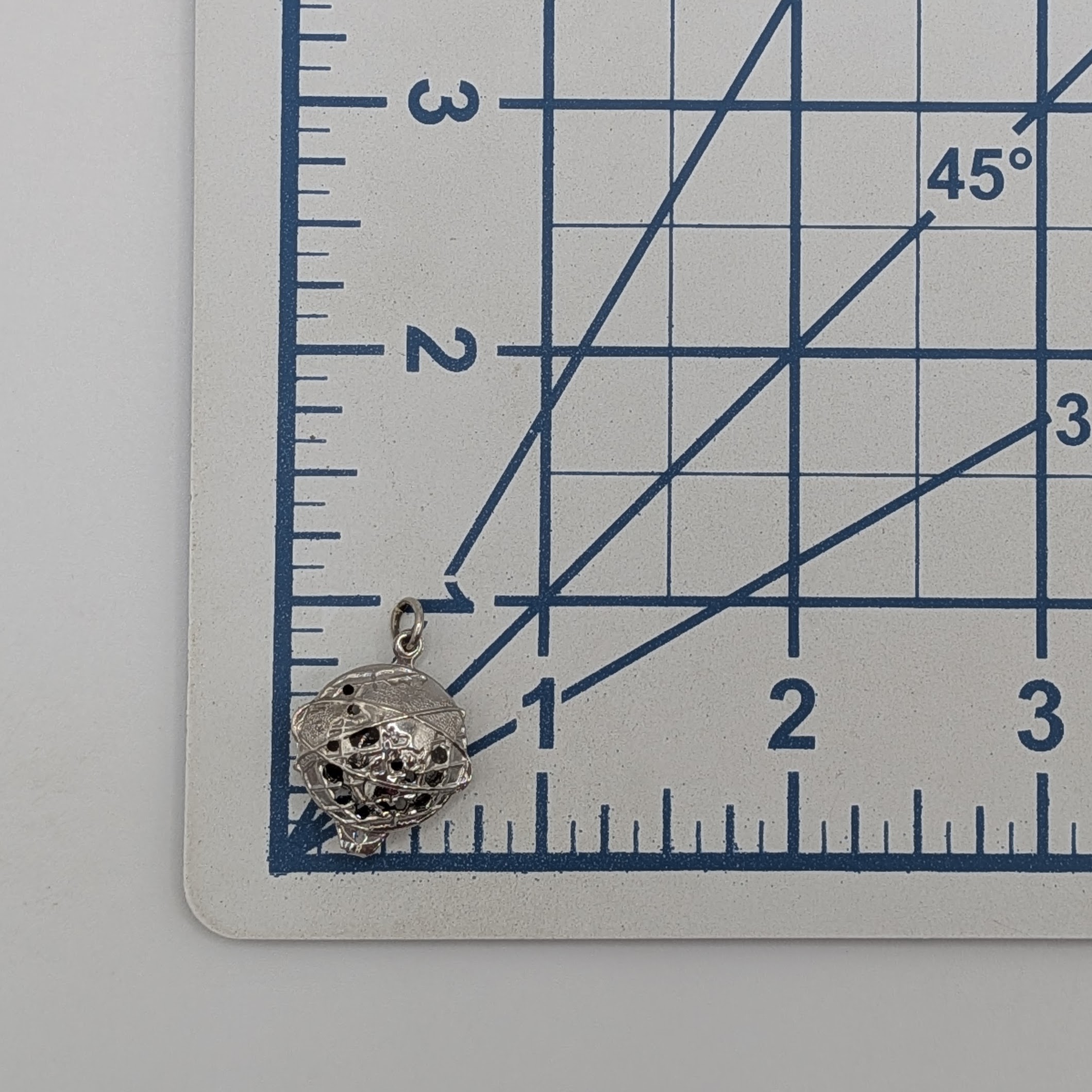Sterling Silver Worlds Fair Globe Charm