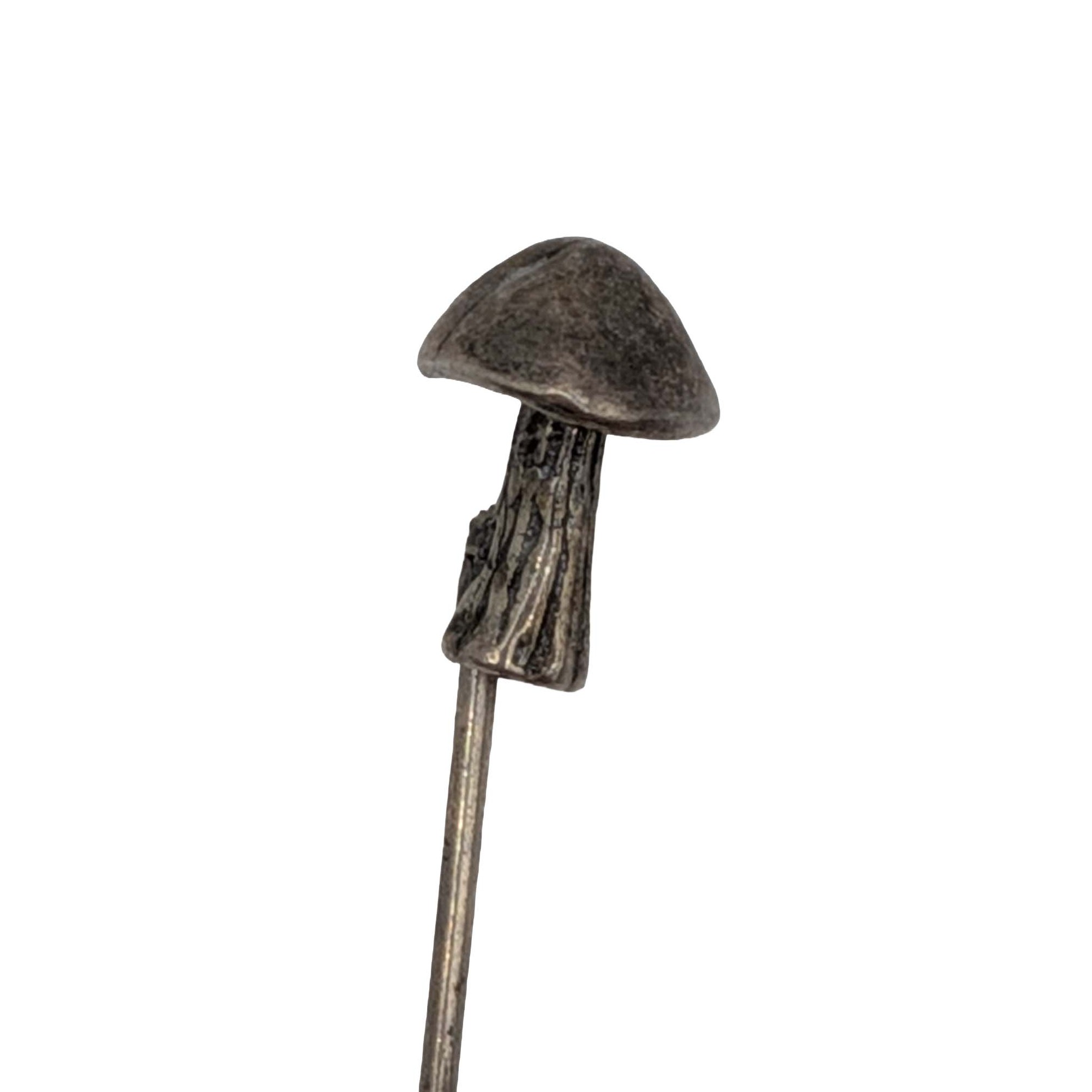 Sterling Silver Mushroom Pin