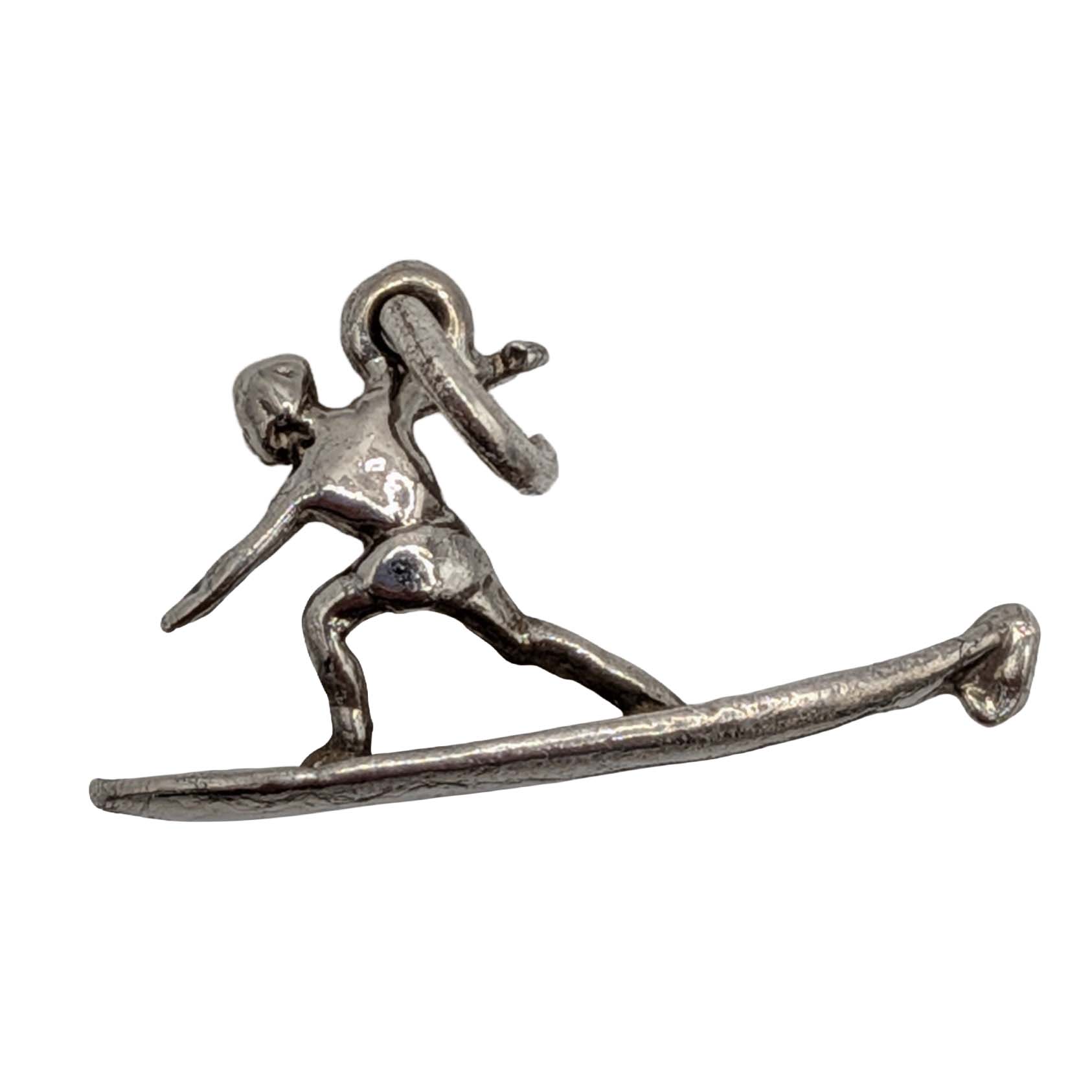 Sterling Surfer Charm