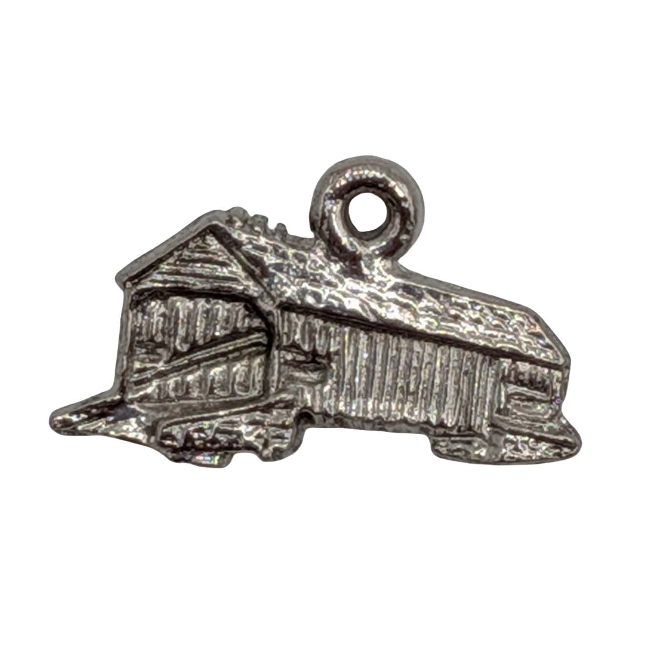 Sterling Silver Covered Bridge Charm