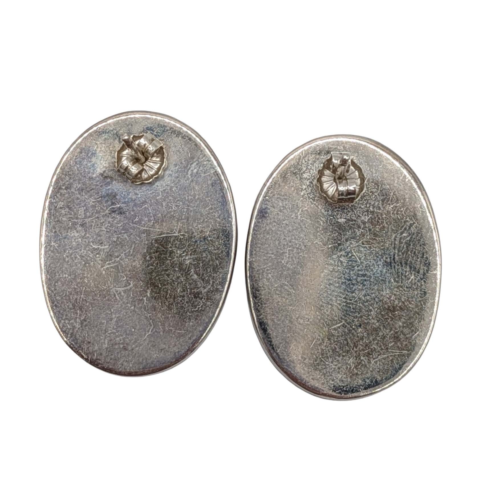 Sterling Silver Turquoise Blue Lapis Stud Earrings