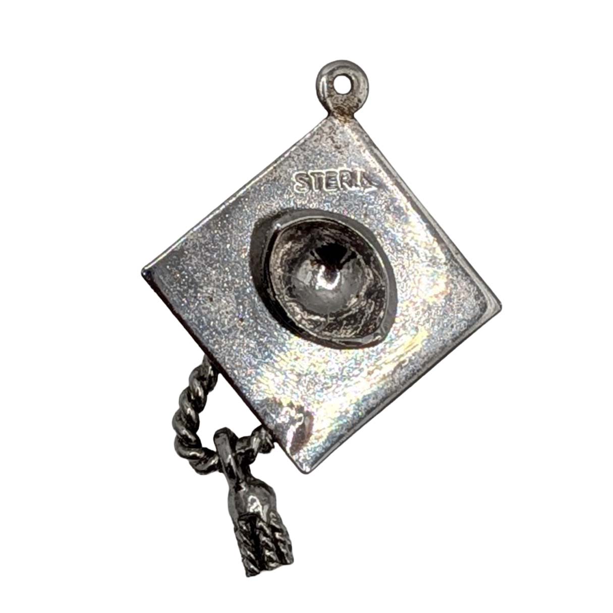 Sterling Silver Graduation Cap Charm