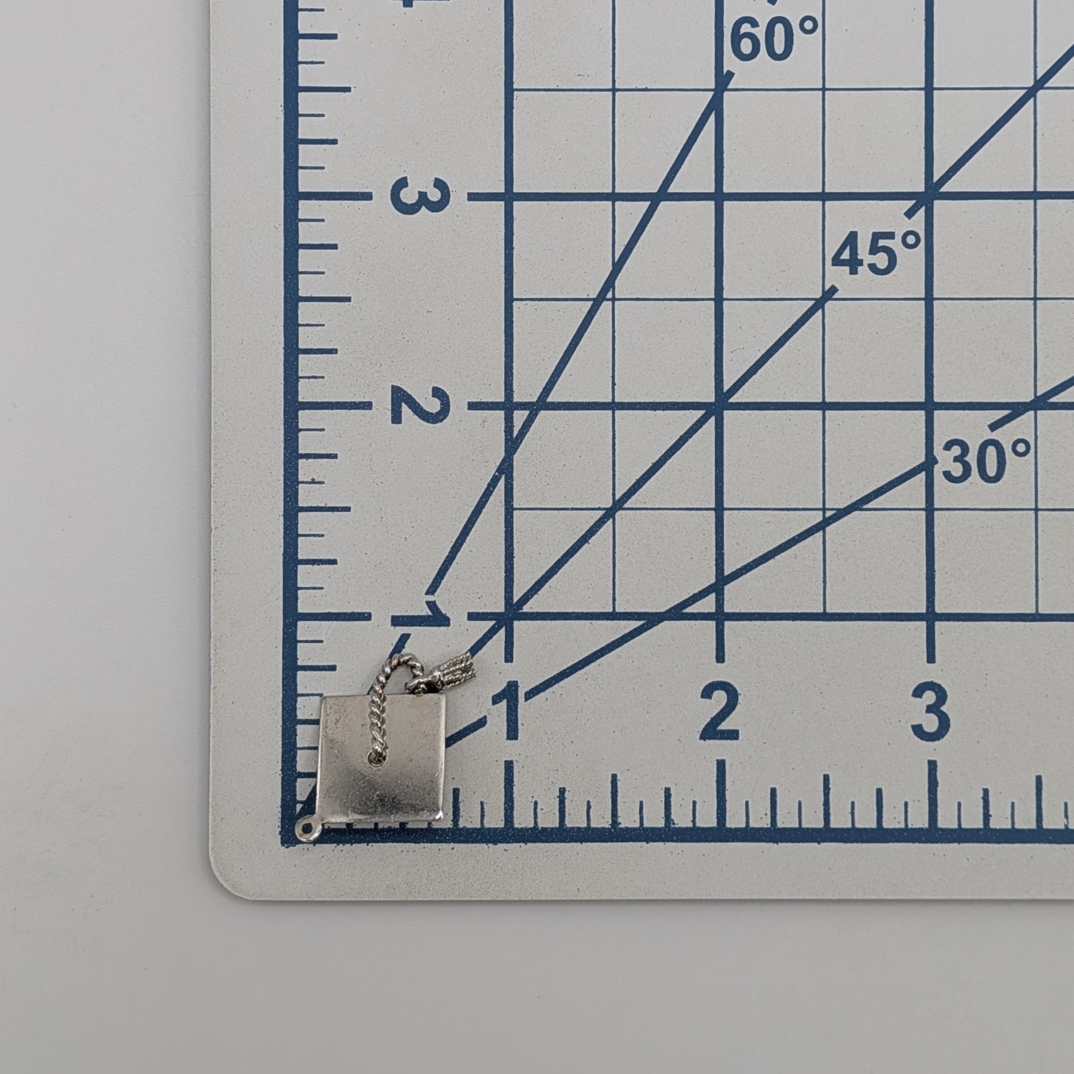 Sterling Silver Graduation Cap Charm