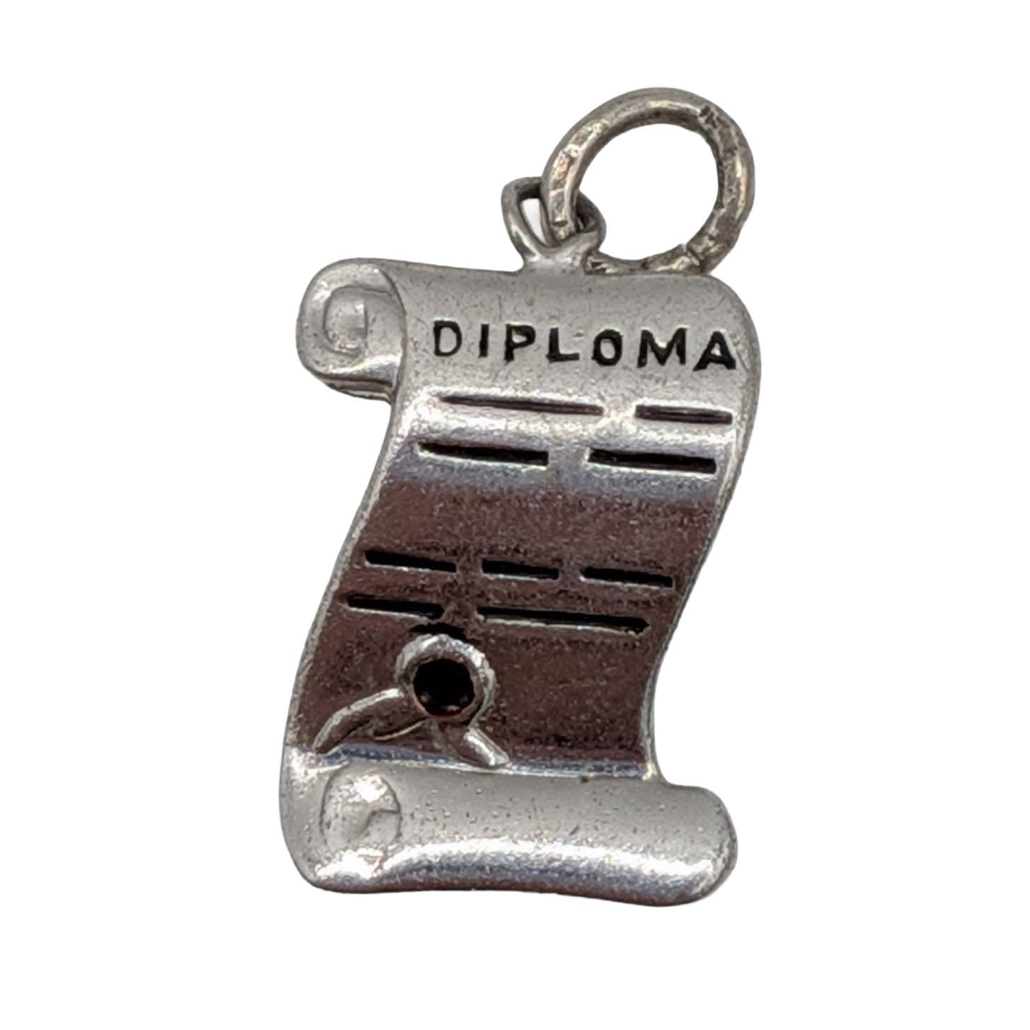 Sterling Diploma Charm
