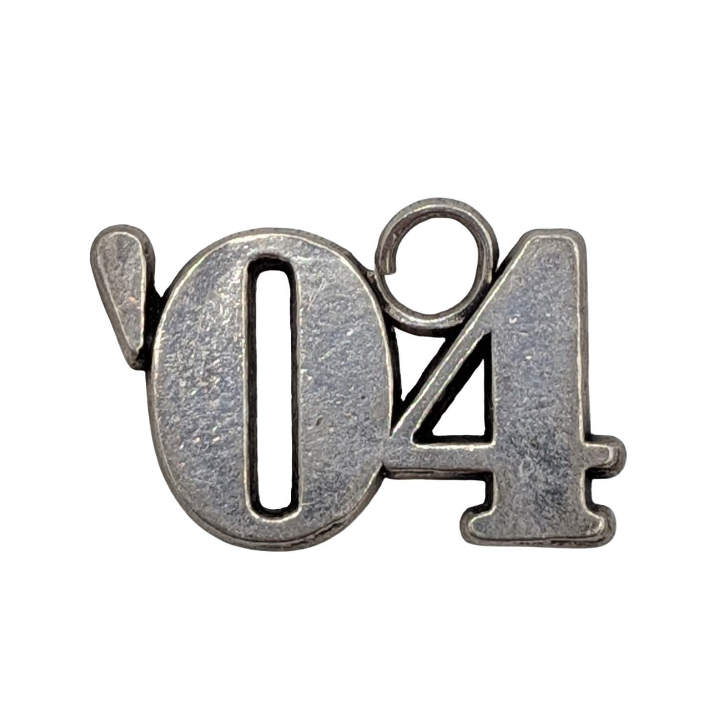 Signed Sterling Silver '04 Charm