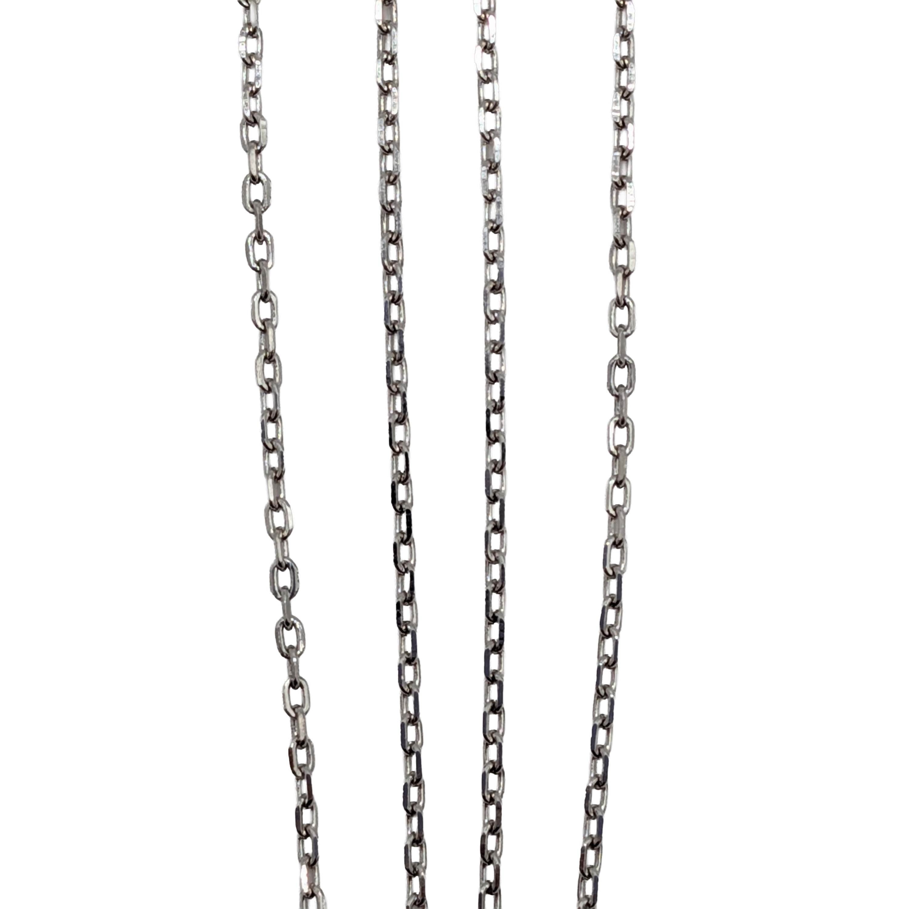 Signed Sterling Silver Cable Chain Necklace