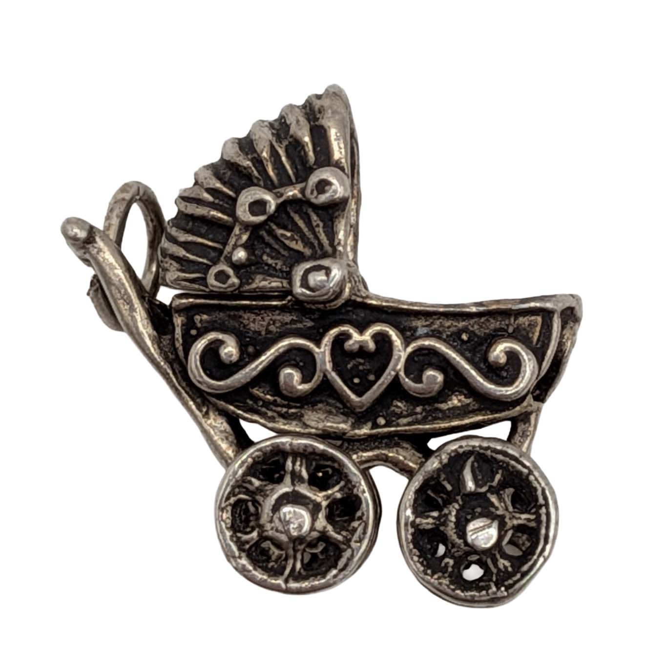 Sterling Silver Pram Charm