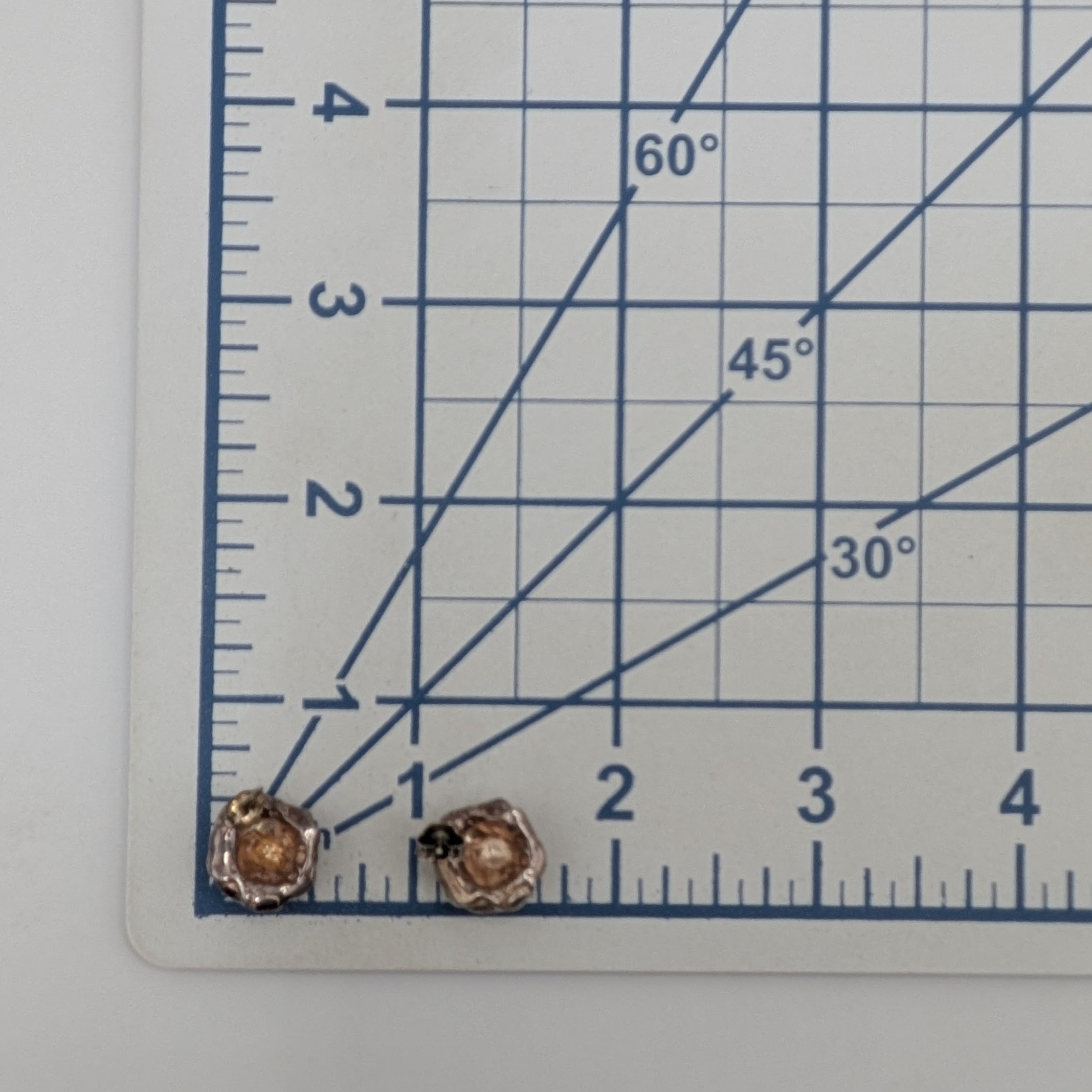 Signed Sterling Silver Raised Flower Stud Earrings