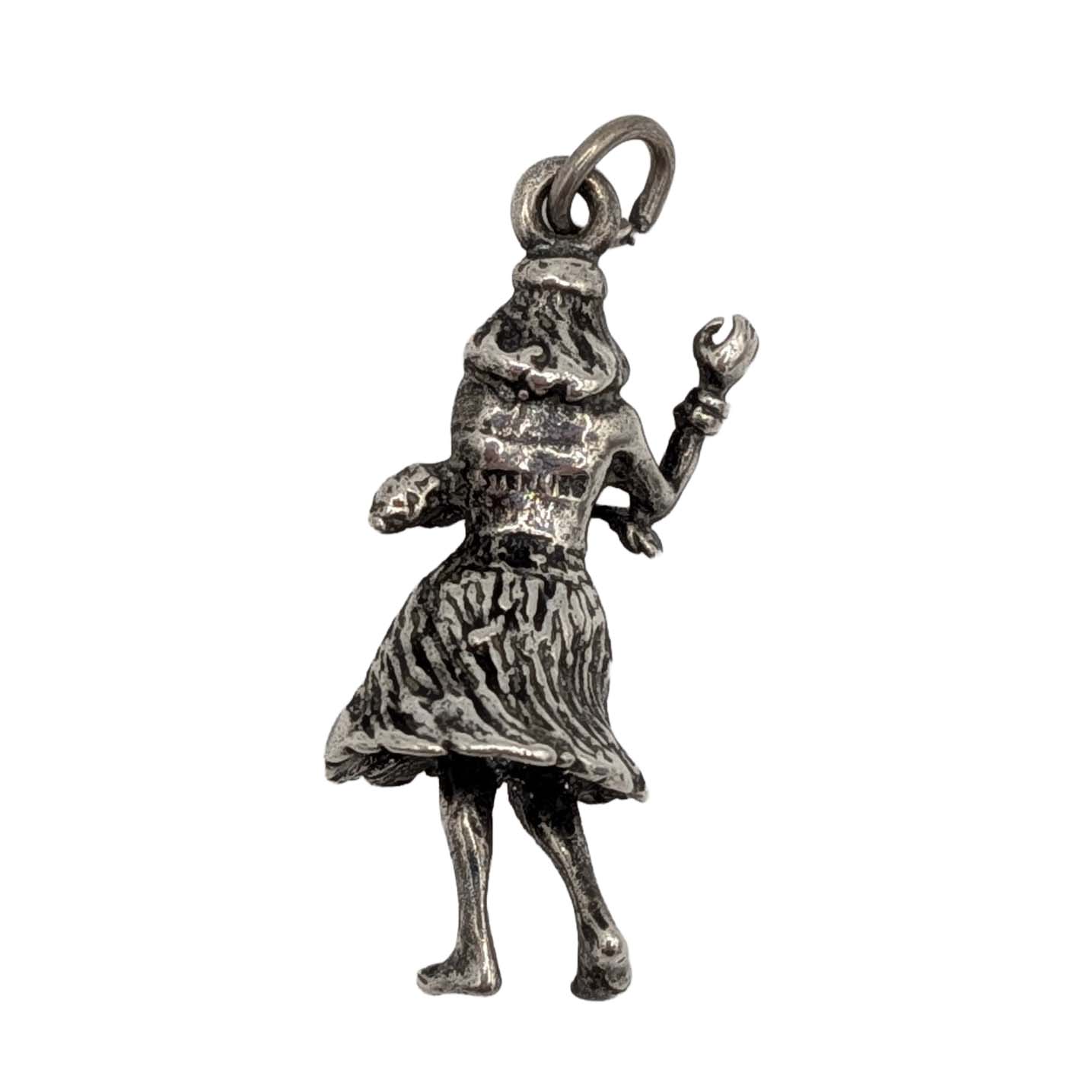 Sterling Silver Dancing Hula Girl Charm