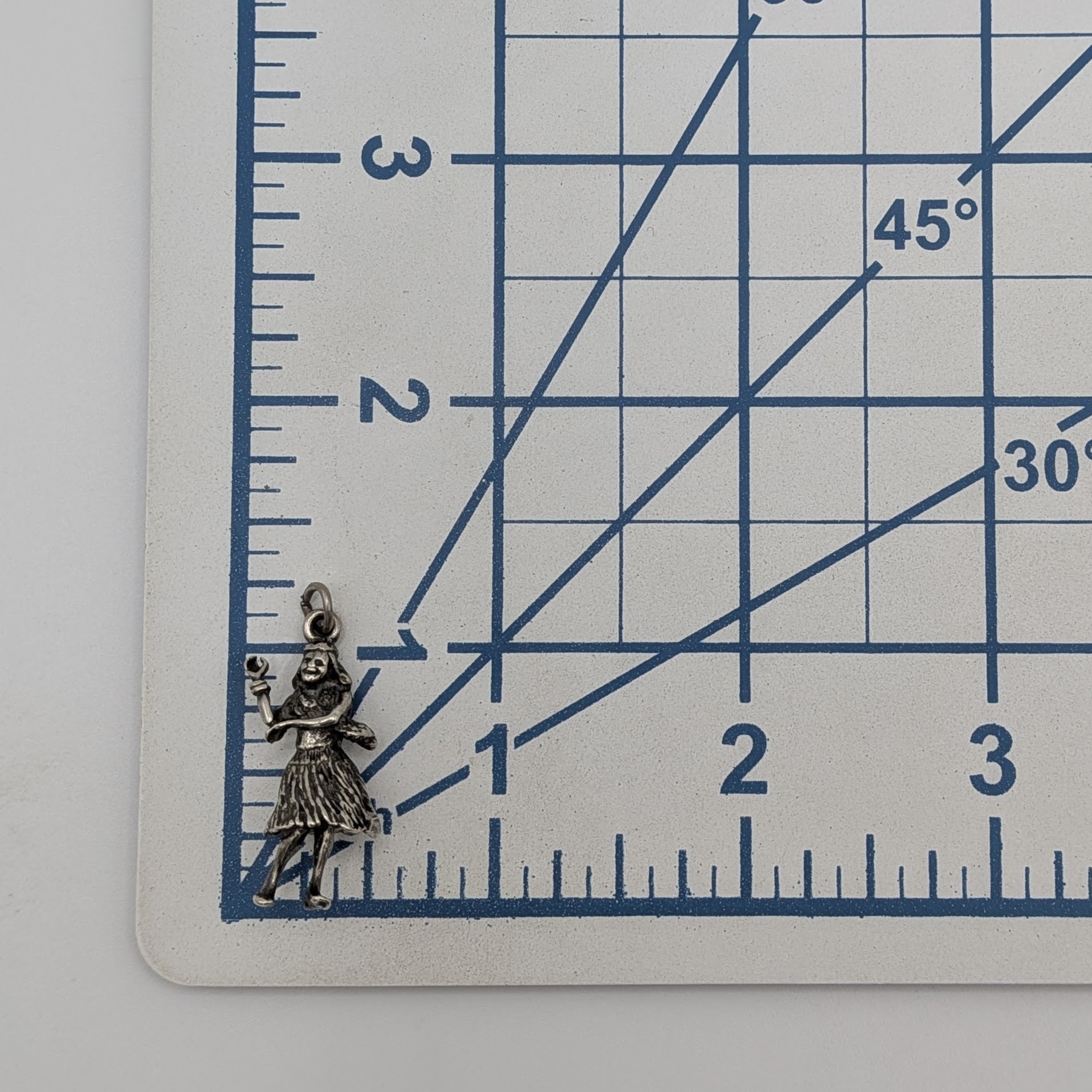 Sterling Silver Dancing Hula Girl Charm