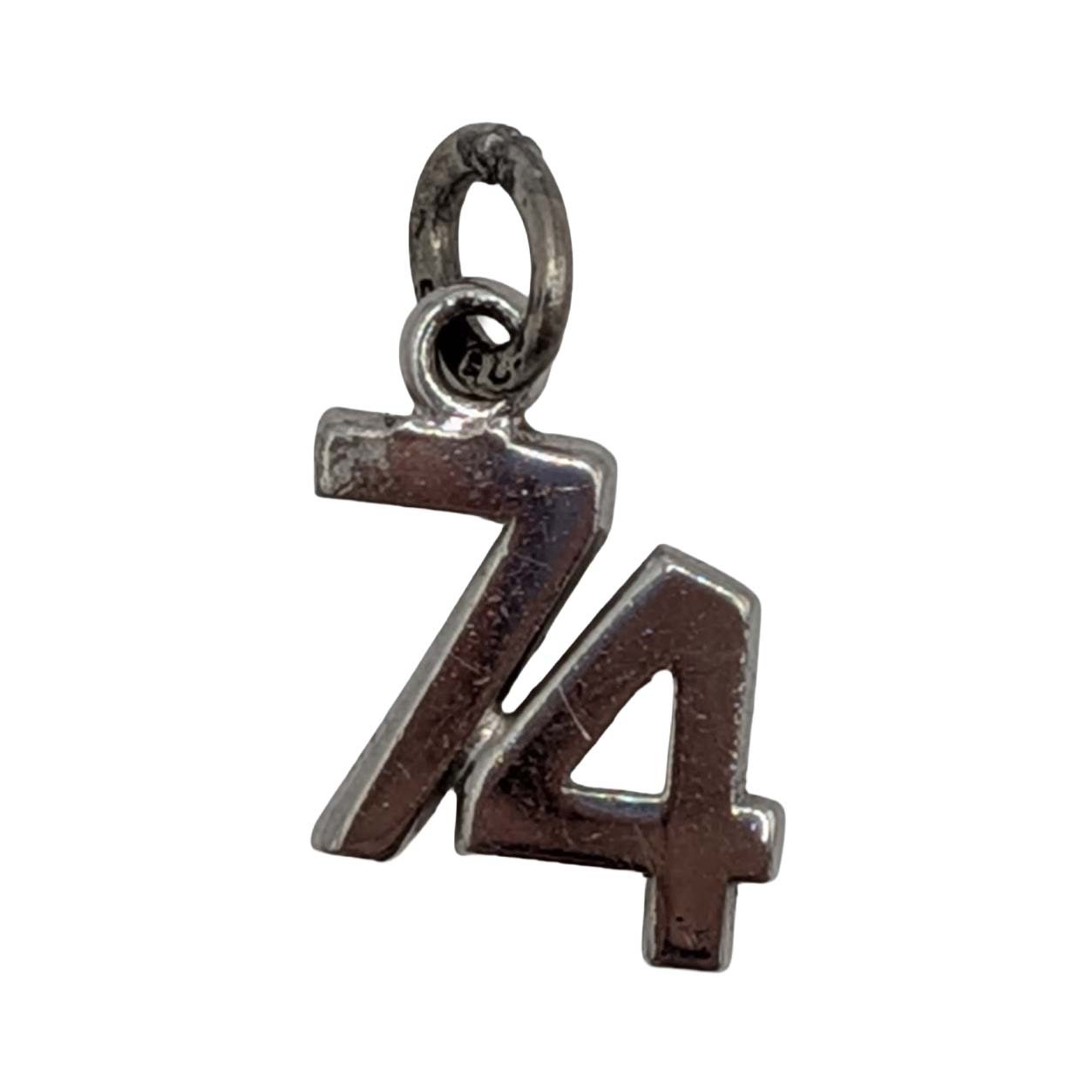 Sterling Silver "74" Charm