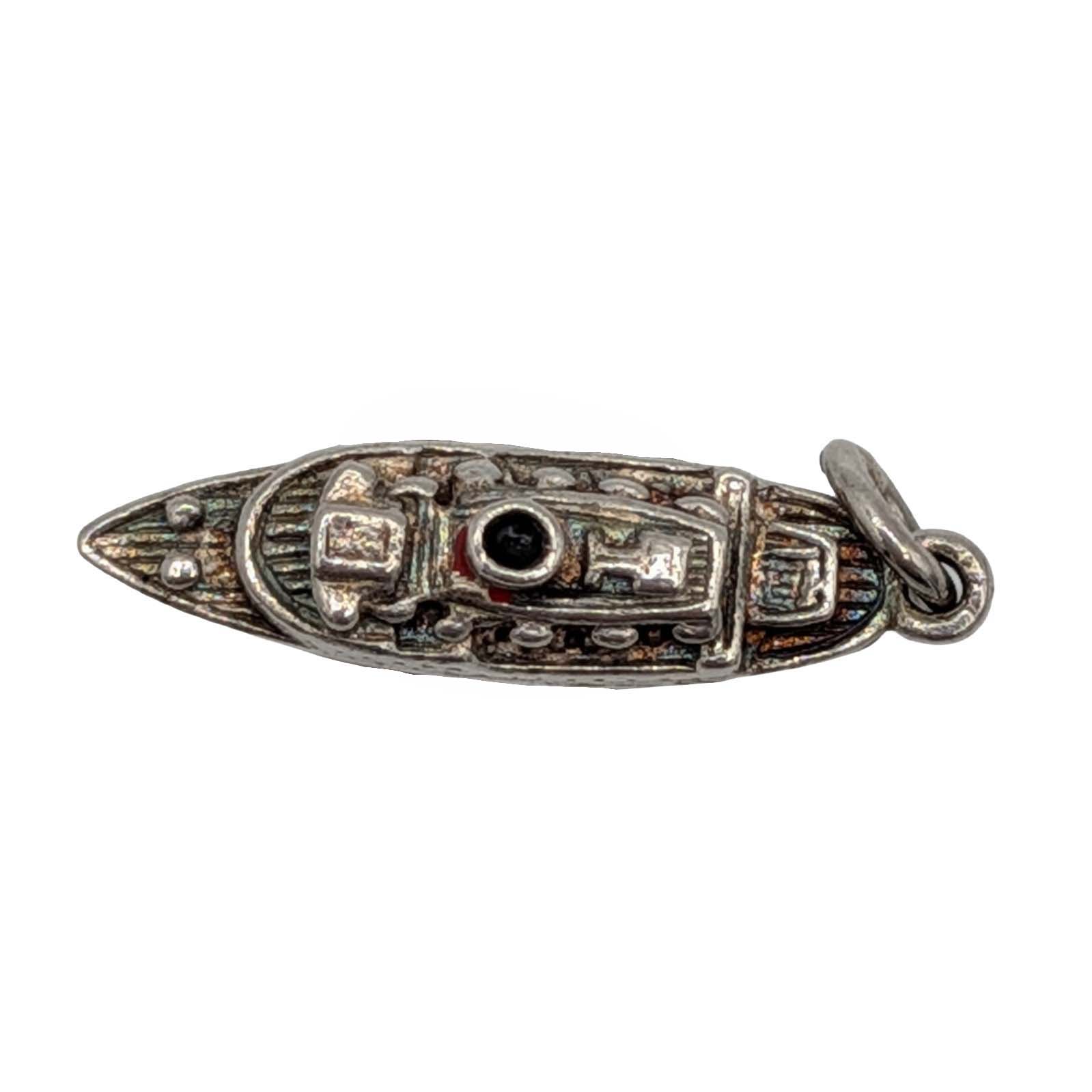 Signed Sterling Silver Cruise Ship Charm