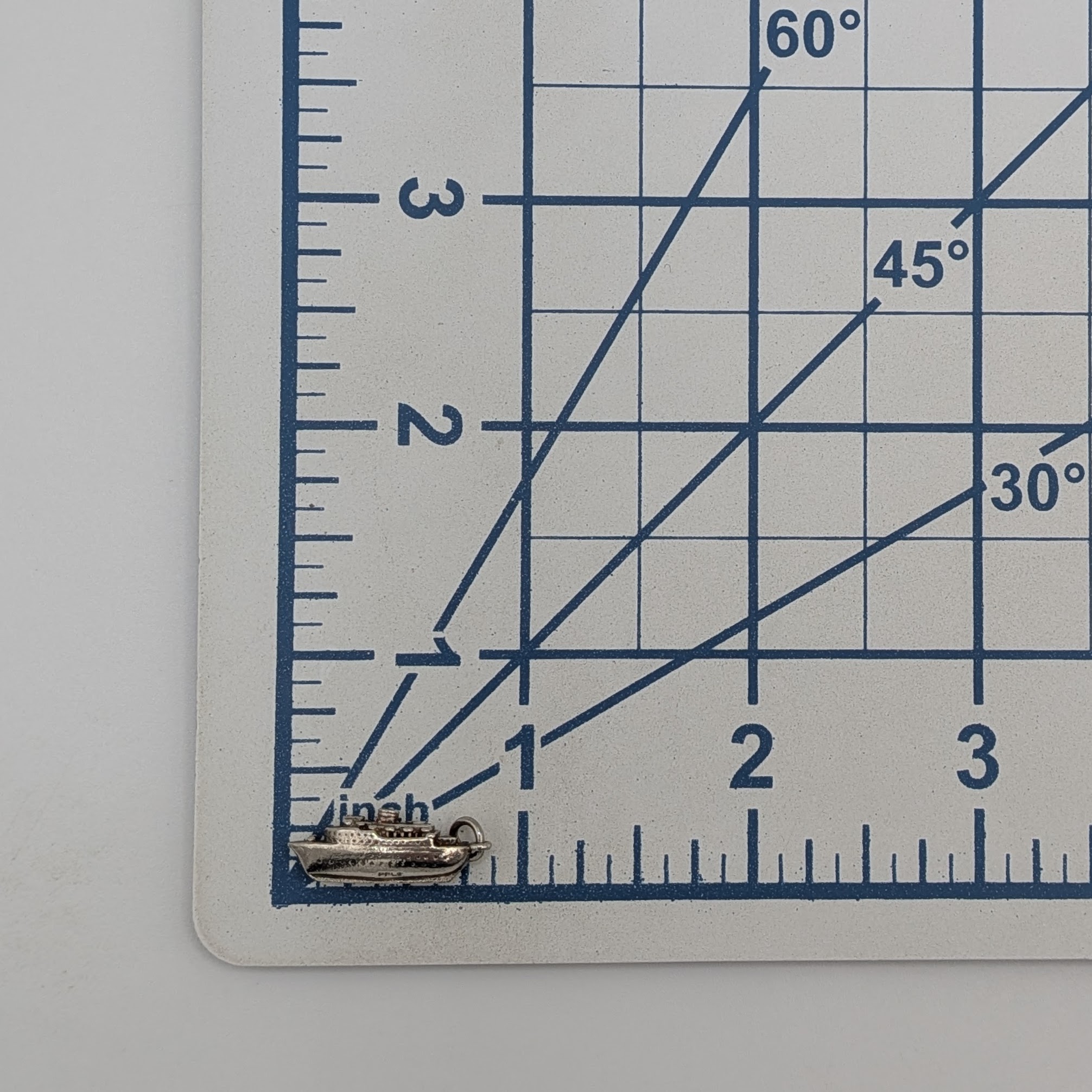 Signed Sterling Silver Cruise Ship Charm