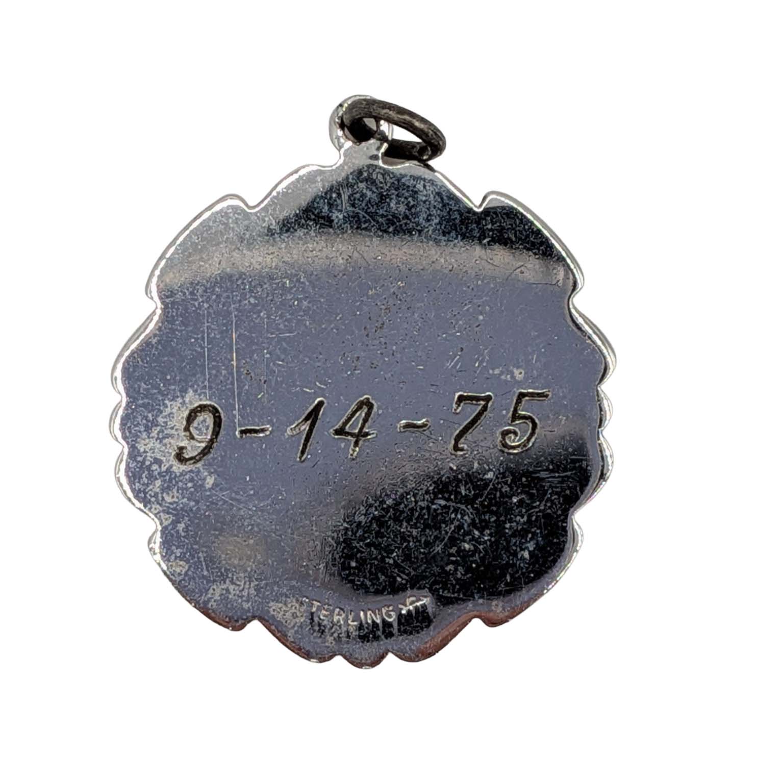 Sterling Silver Engraved Round Charm