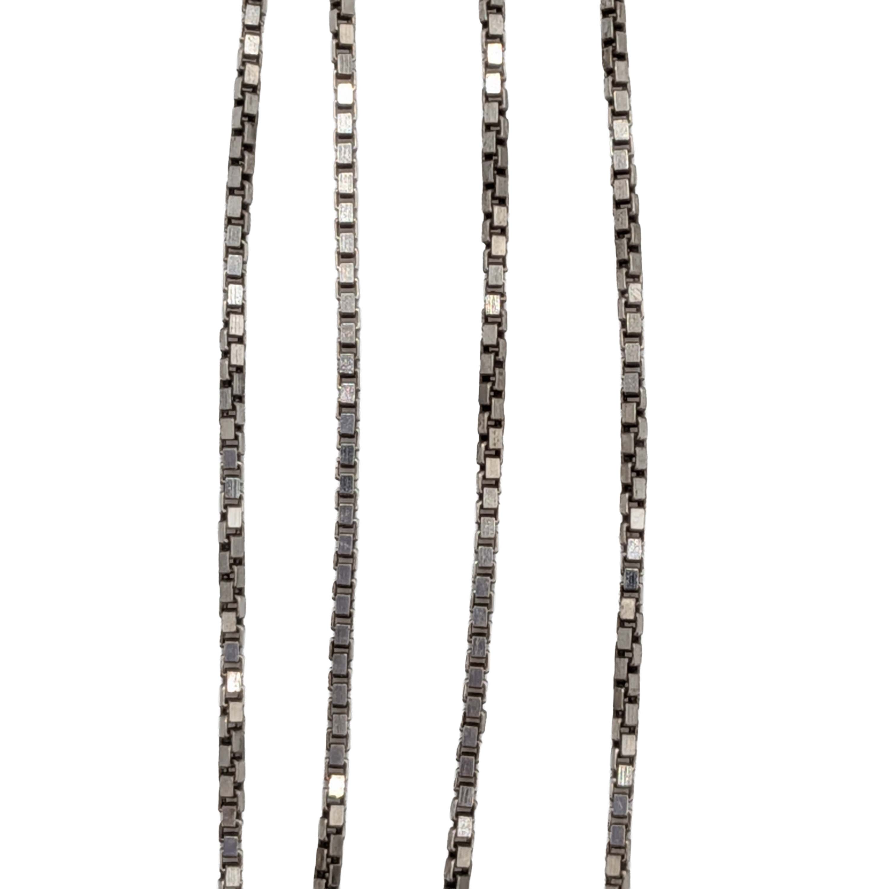 Italian Signed Sterling Silver Box Chain Necklace