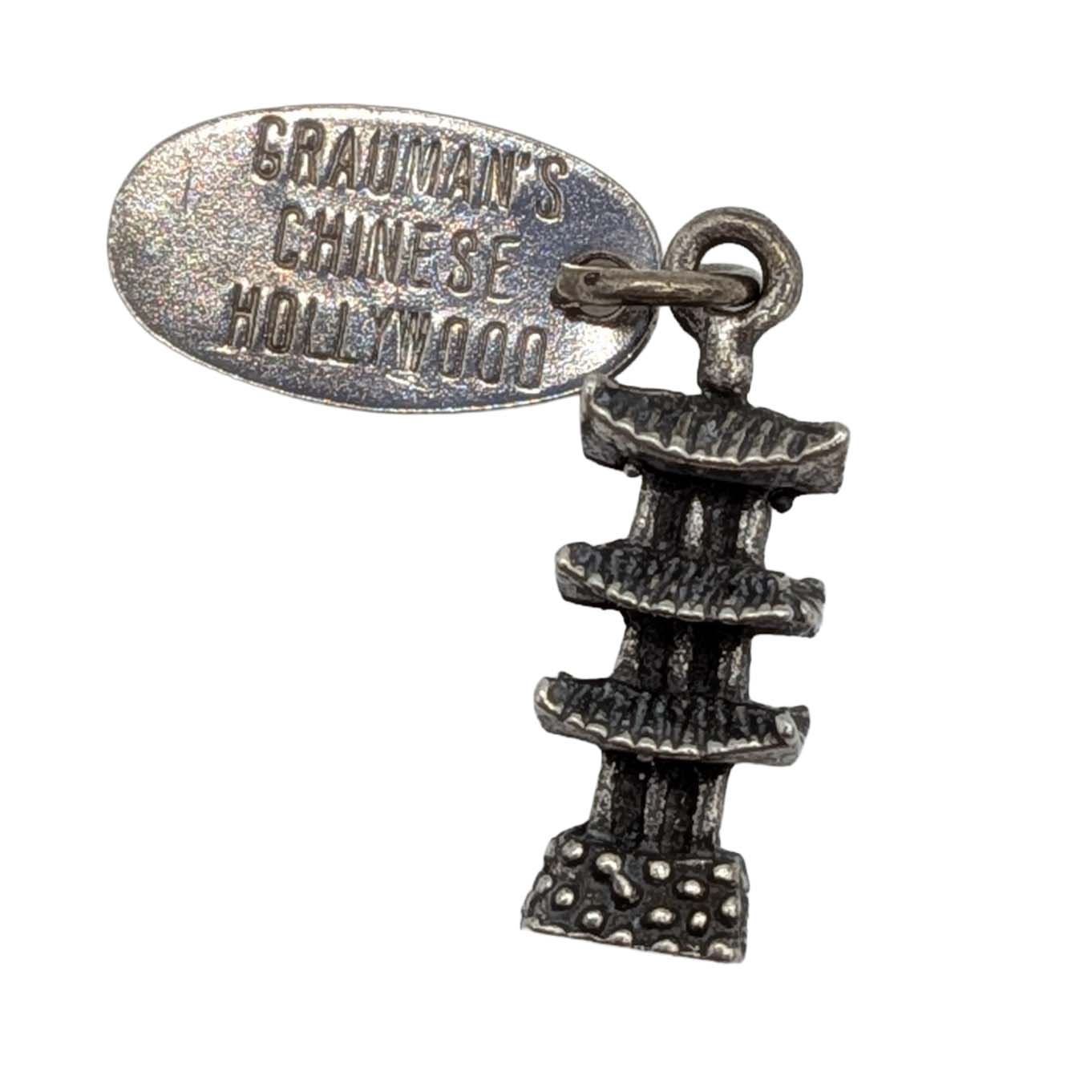 Sterling Silver Grauman's Chinese Hollywood Pagoda Charm
