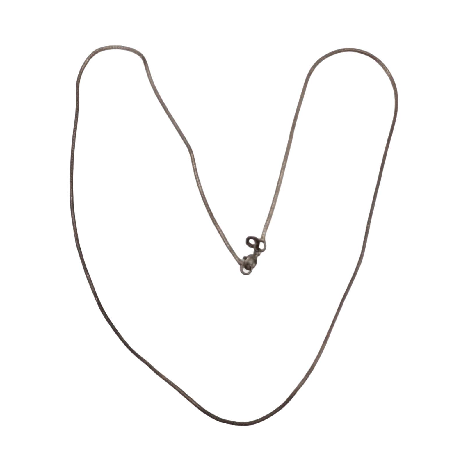 Signed Sterling Silver Wheat Chain Necklace