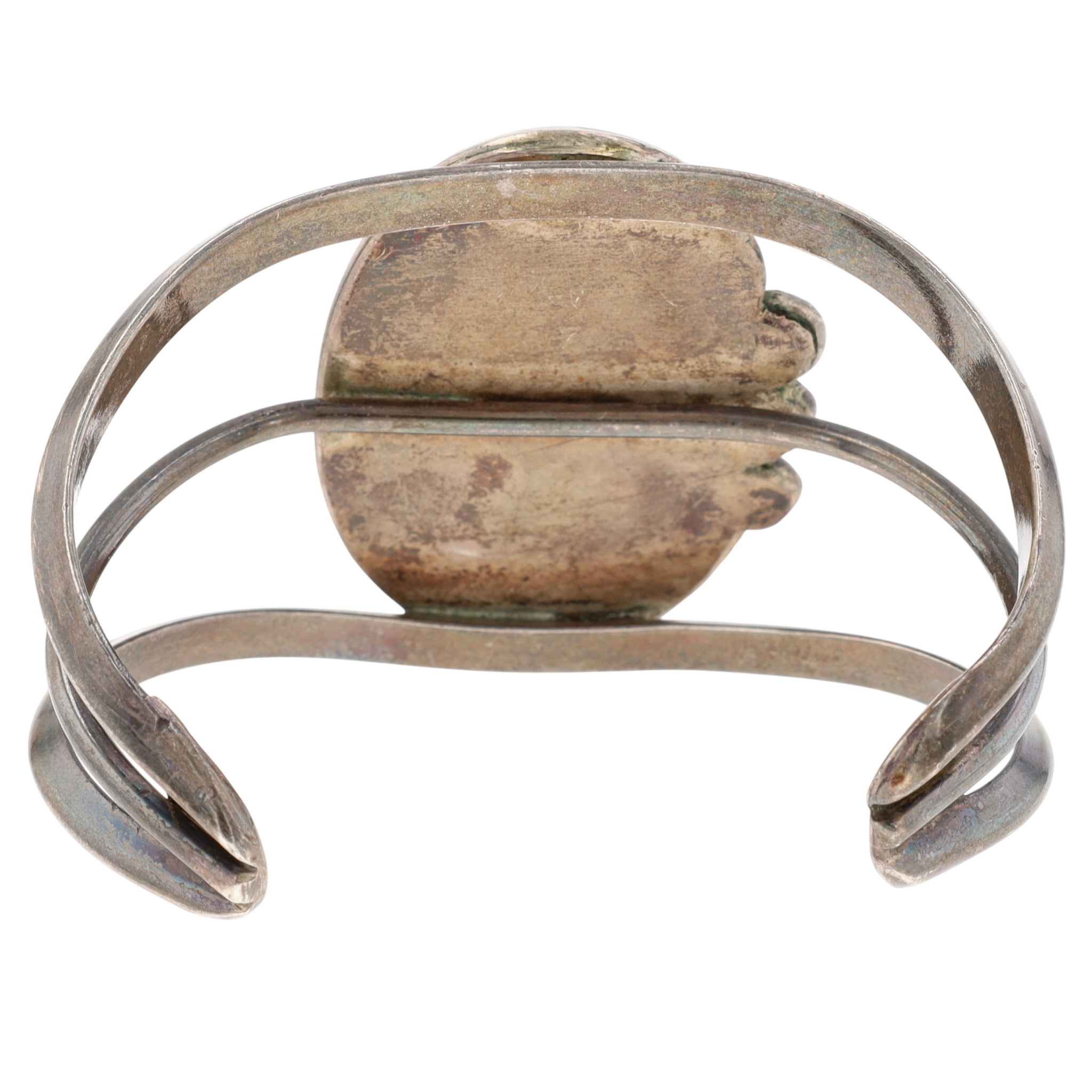Vintage Navajo Sterling Turquoise Cuff Bracelet