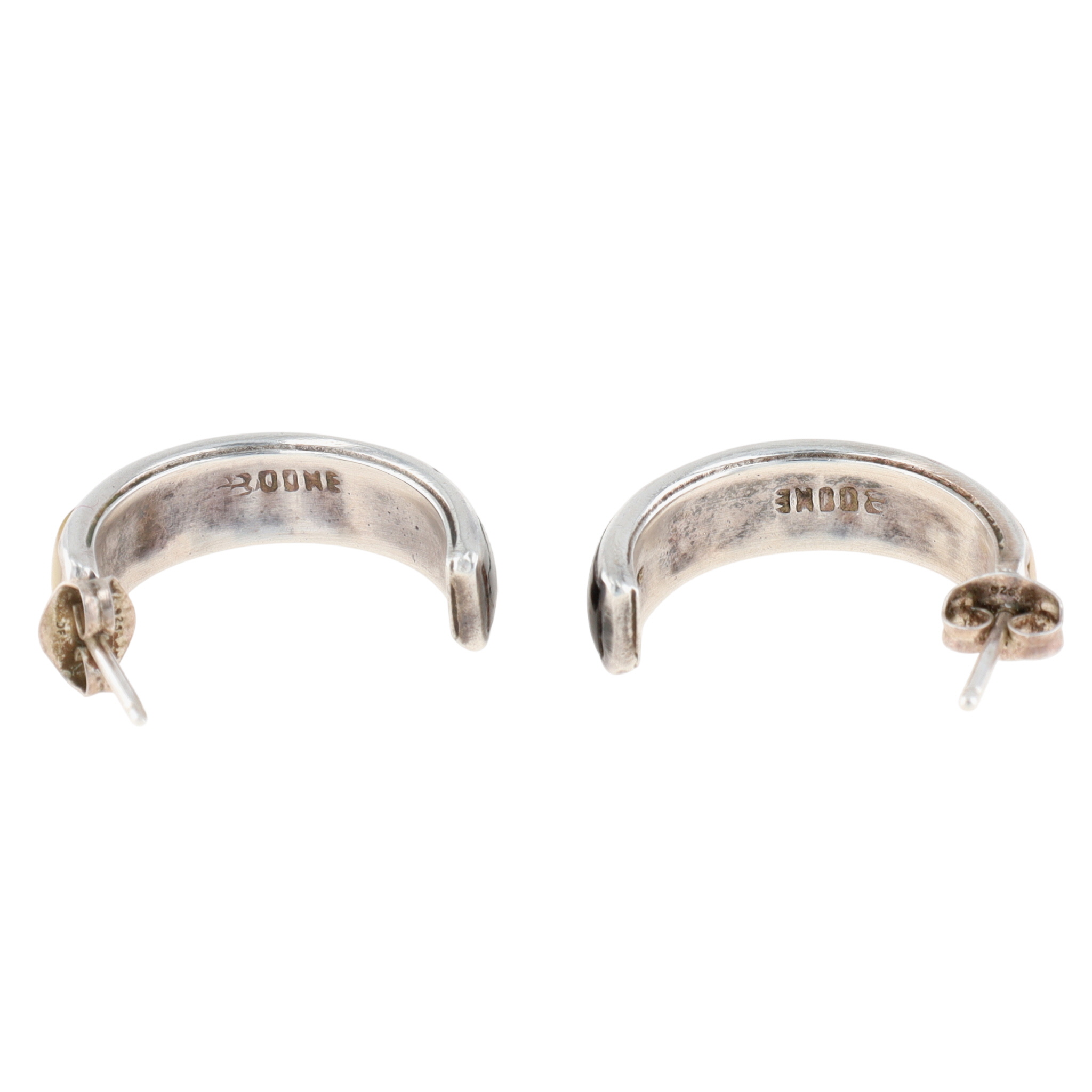 Delberta Boone Zuni Sterling Multi-Stone Inlay Earrings