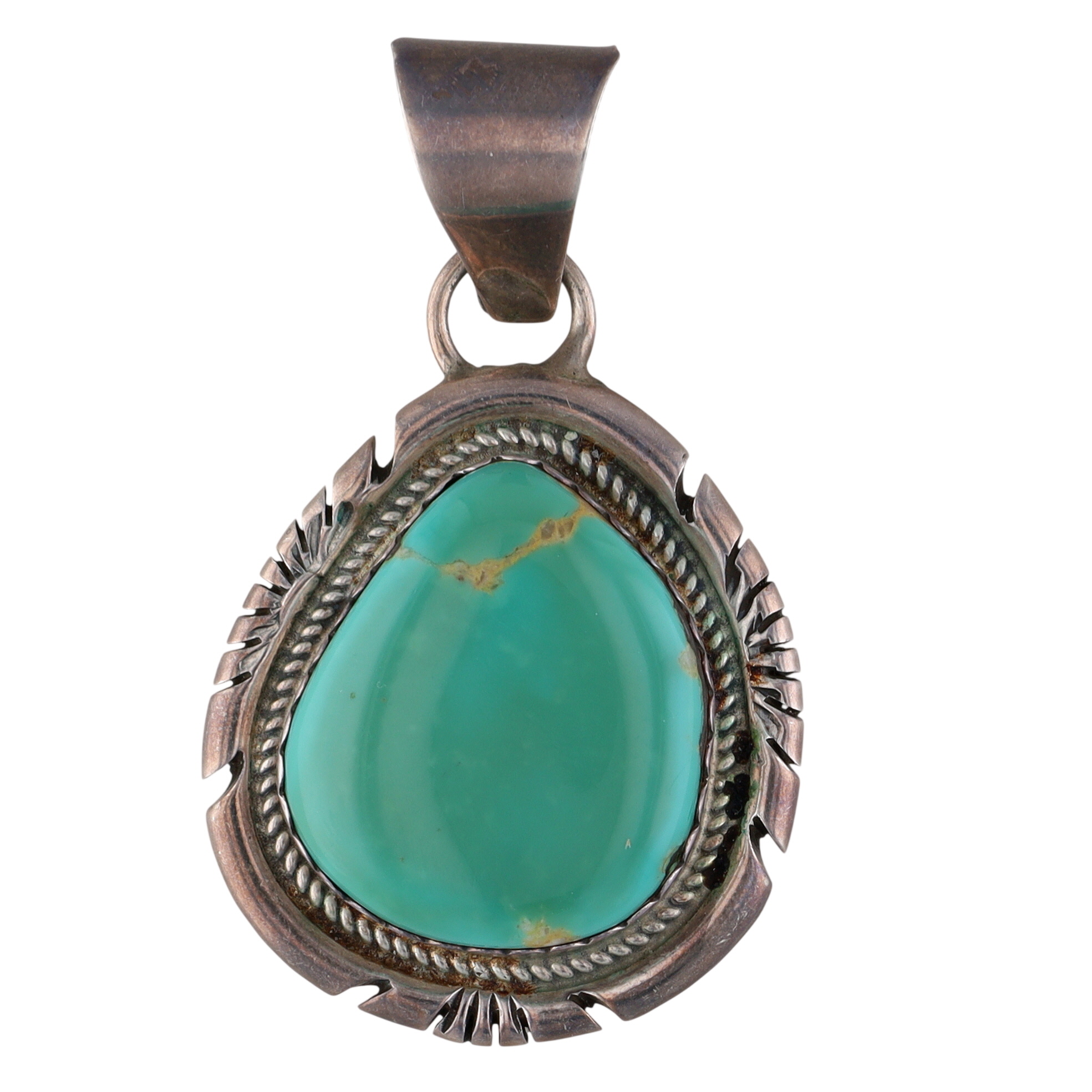Jon McCray Navajo Sterling Turquoise Pendant