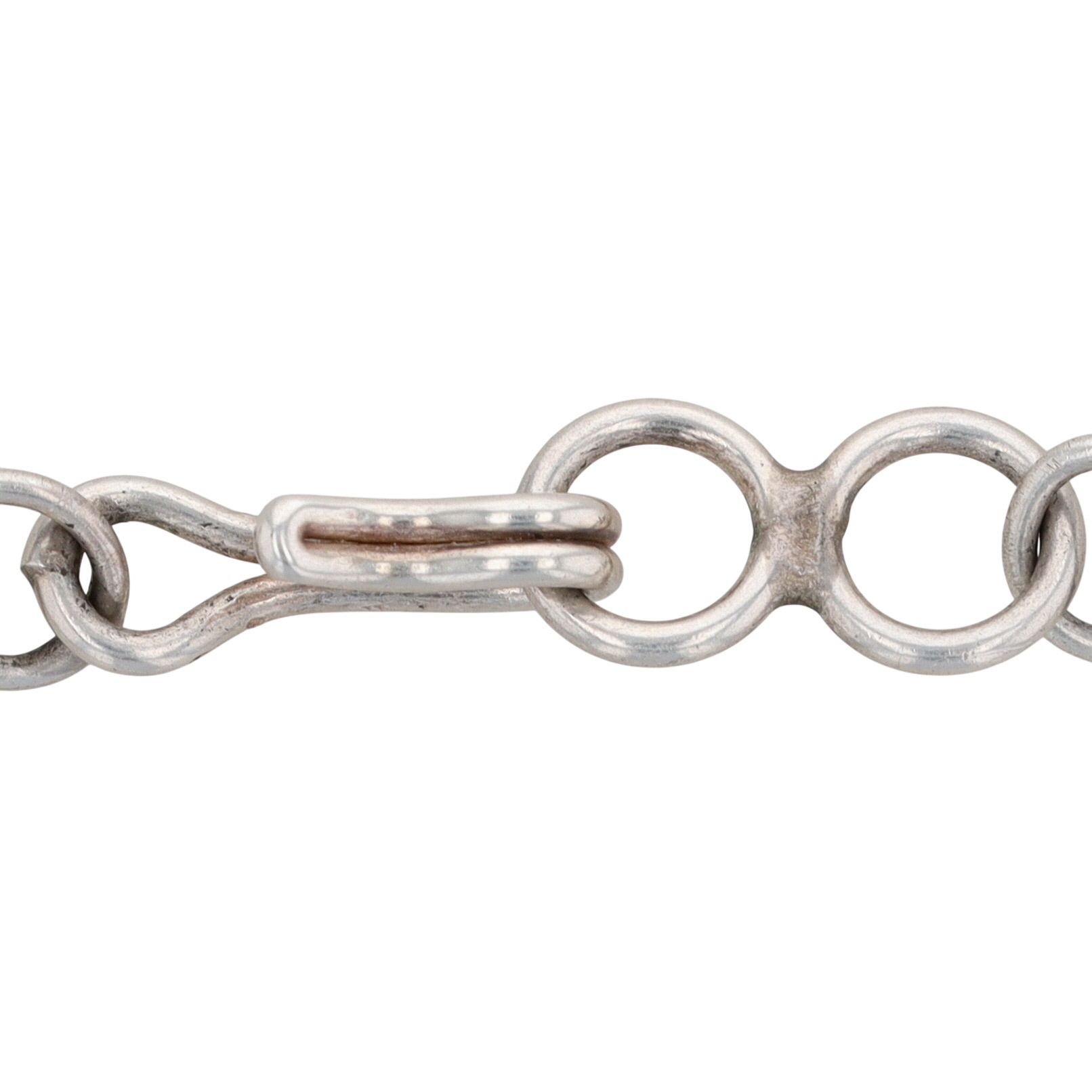 Navajo Sterling Stamped Pillow Bead Necklace