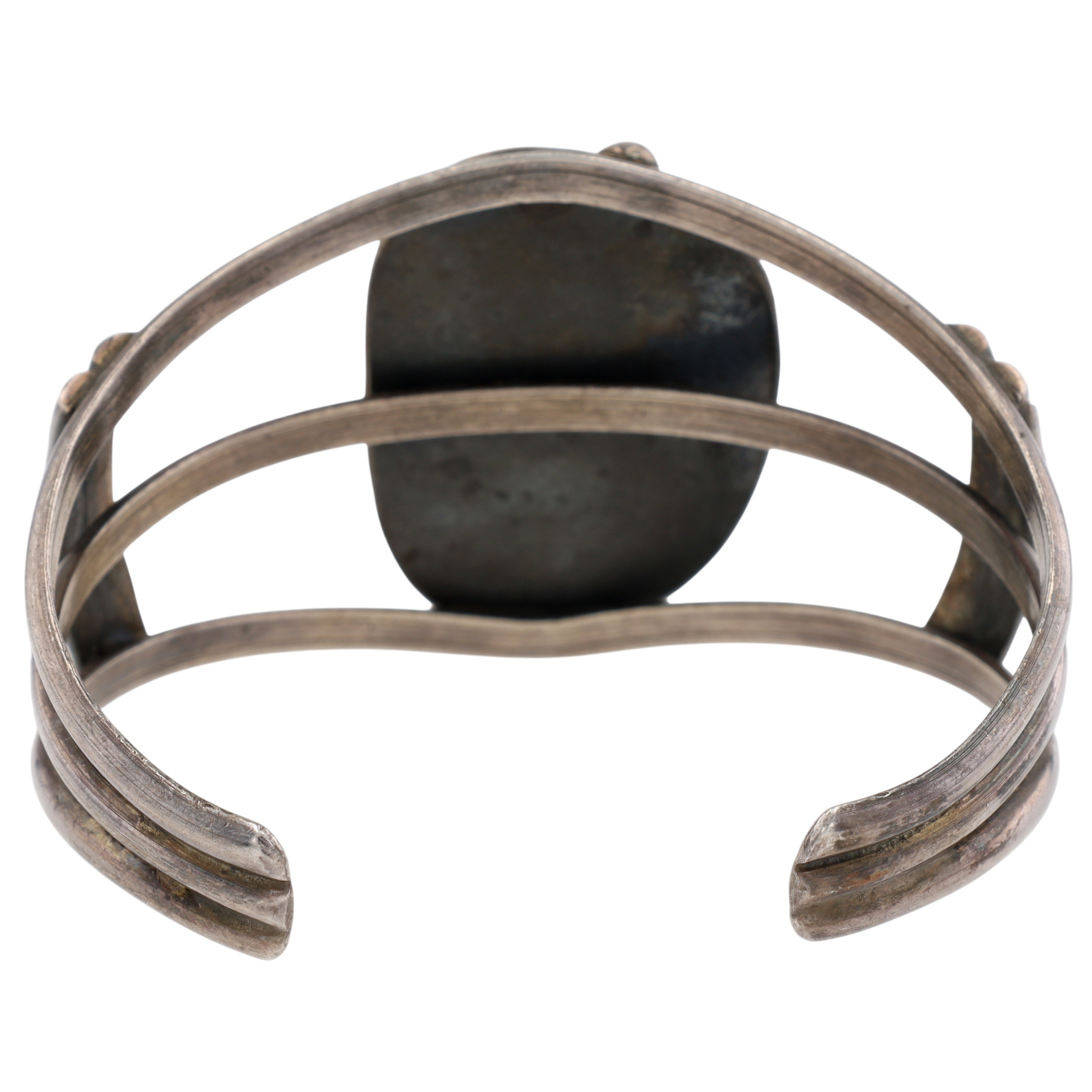 Vintage Navajo Sterling Coral Cuff Bracelet