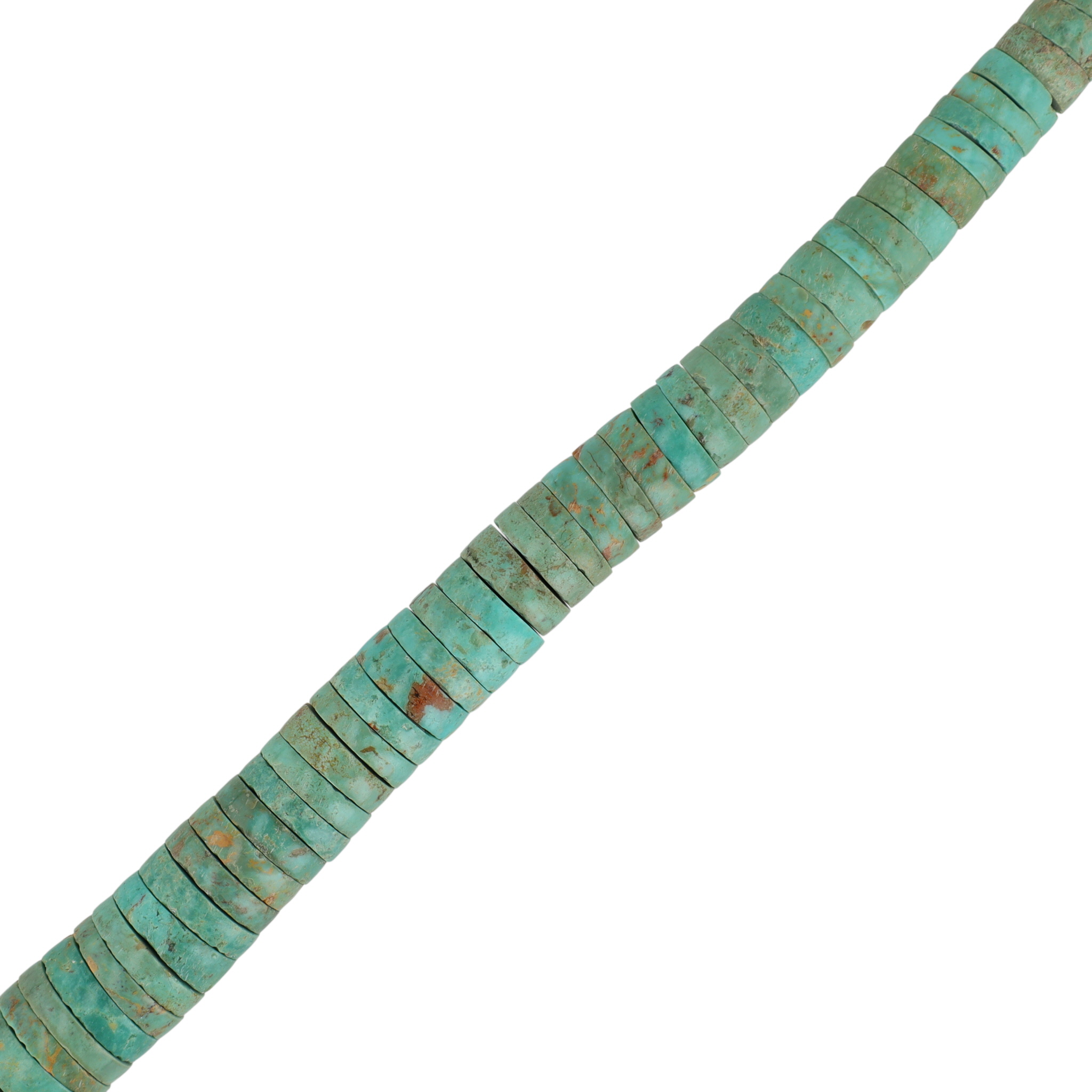 Vintage Santo Domingo Sterling Royston Turquoise Graduated Disc Necklace