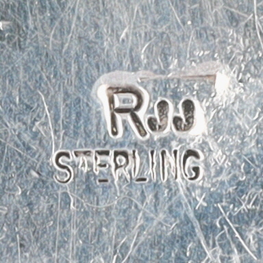 Signed Navajo Sterling Multi-Stone Inlay Pendant