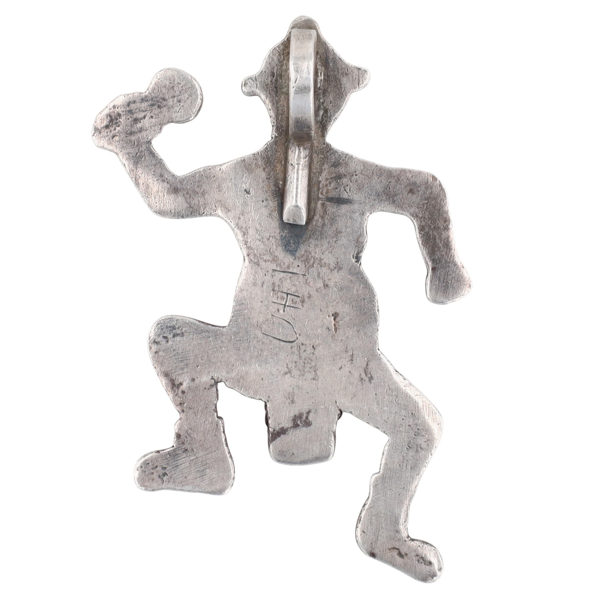 Vintage Signed Navajo Sterling Mudhead Pendant
