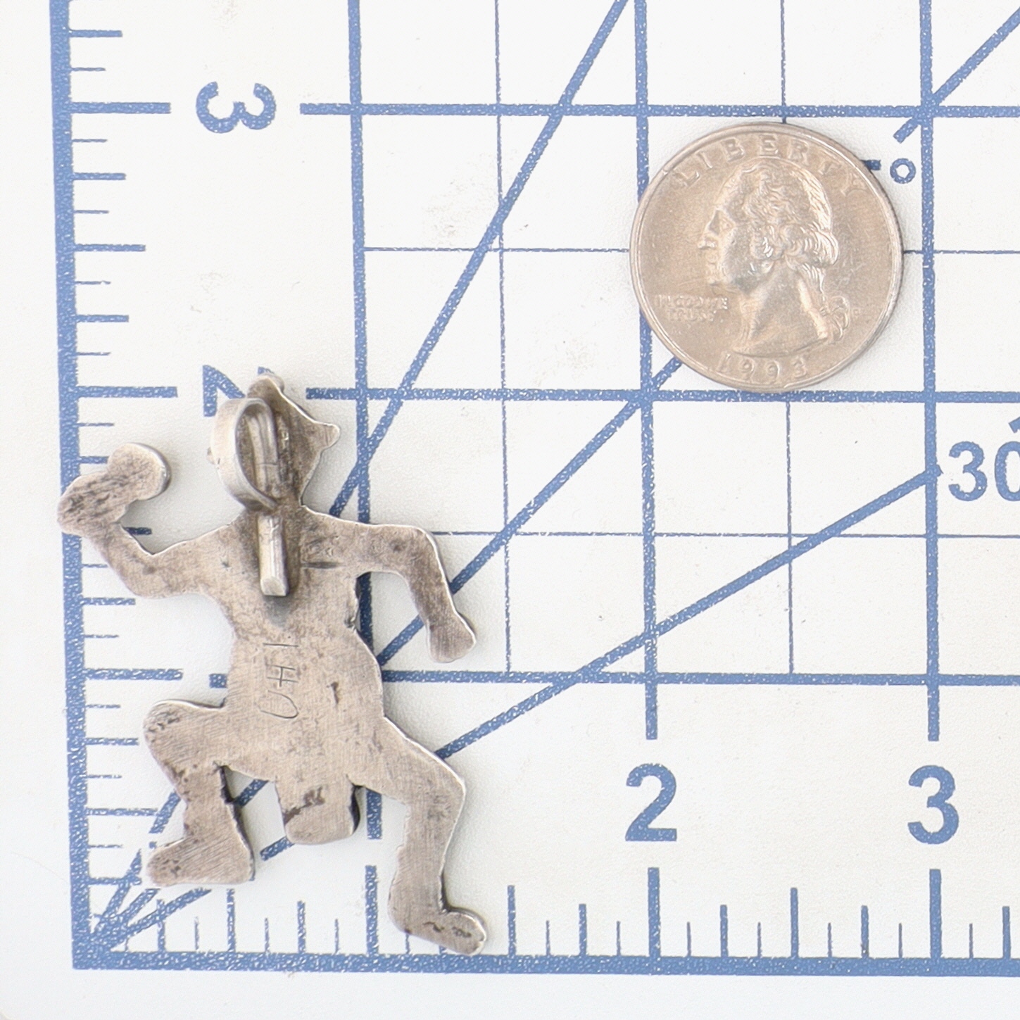 Vintage Signed Navajo Sterling Mudhead Pendant