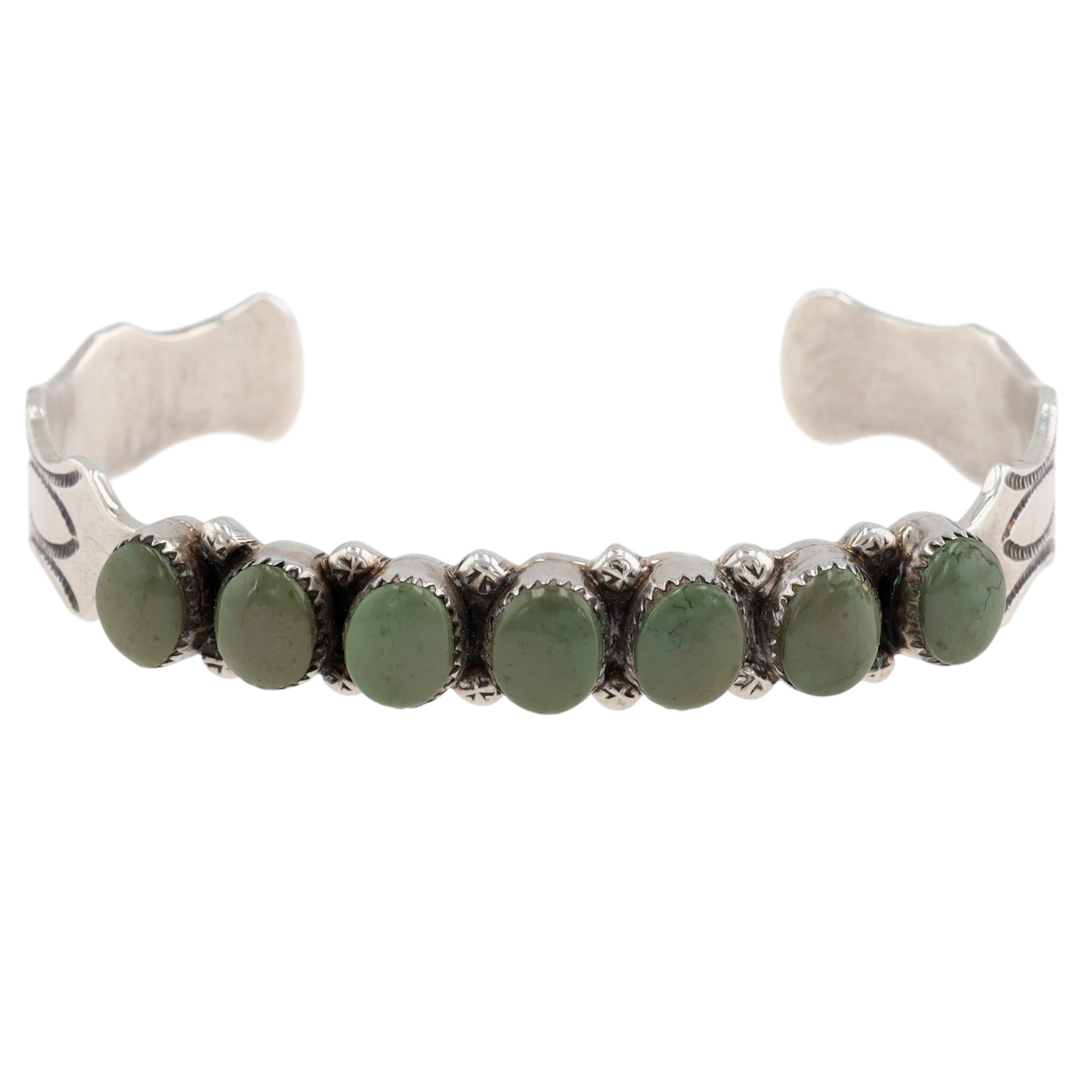 Paylee & Darlene Coonsis Zuni Sterling Turquoise Cuff Bracelet