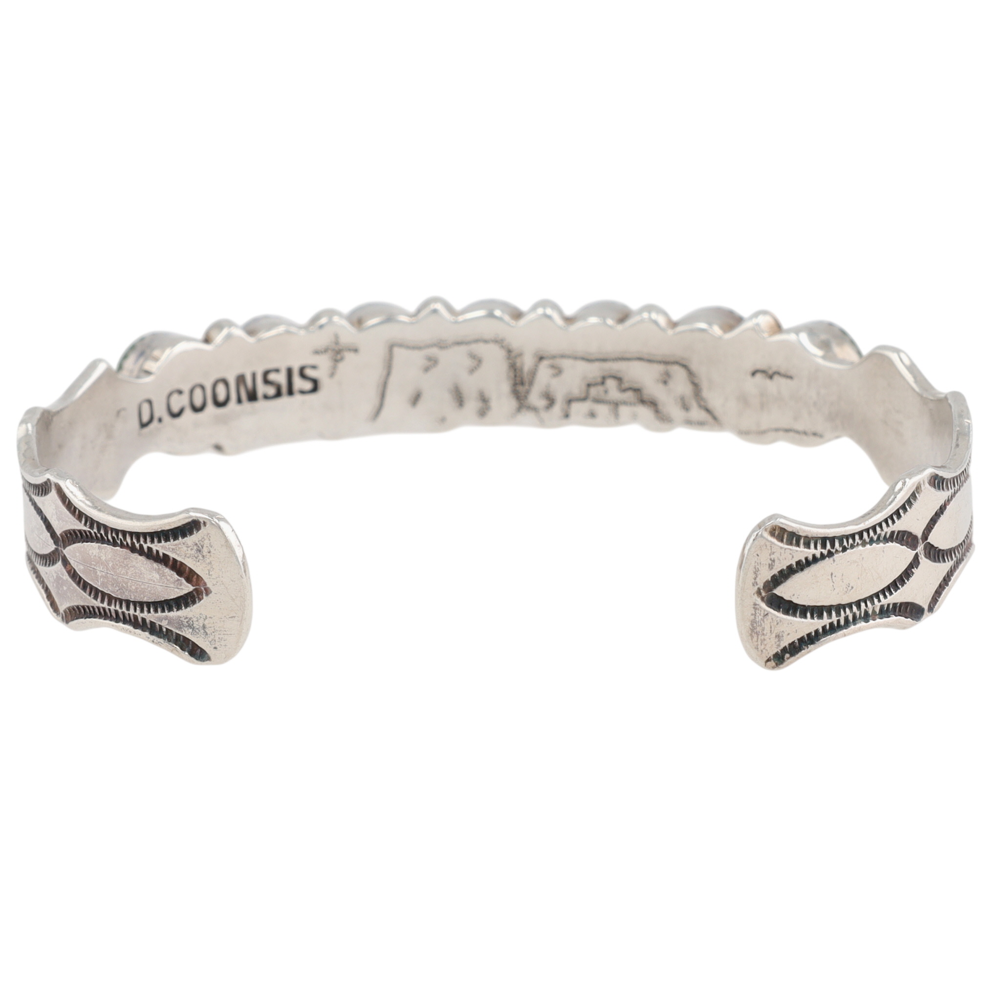 Paylee & Darlene Coonsis Zuni Sterling Turquoise Cuff Bracelet