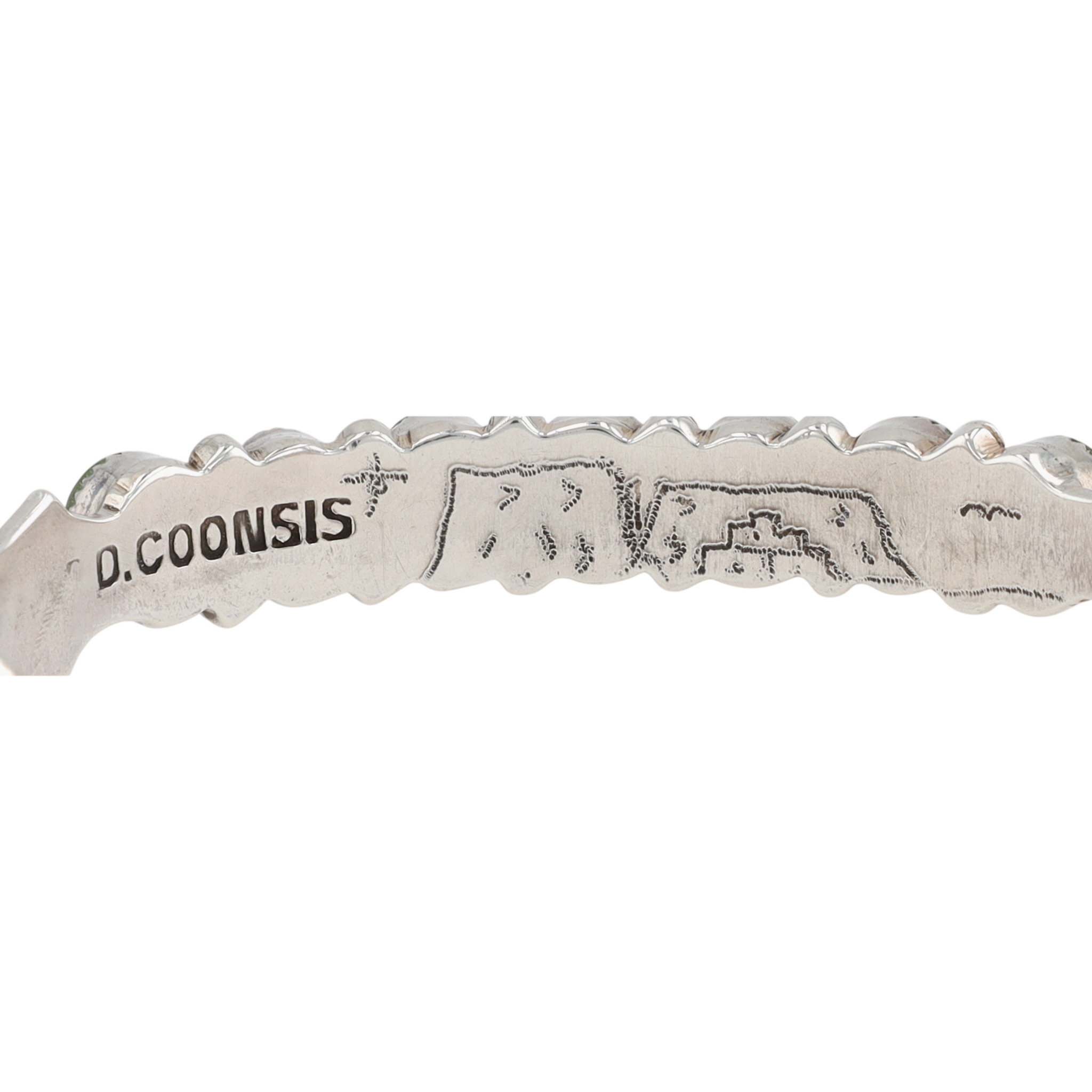 Paylee & Darlene Coonsis Zuni Sterling Turquoise Cuff Bracelet