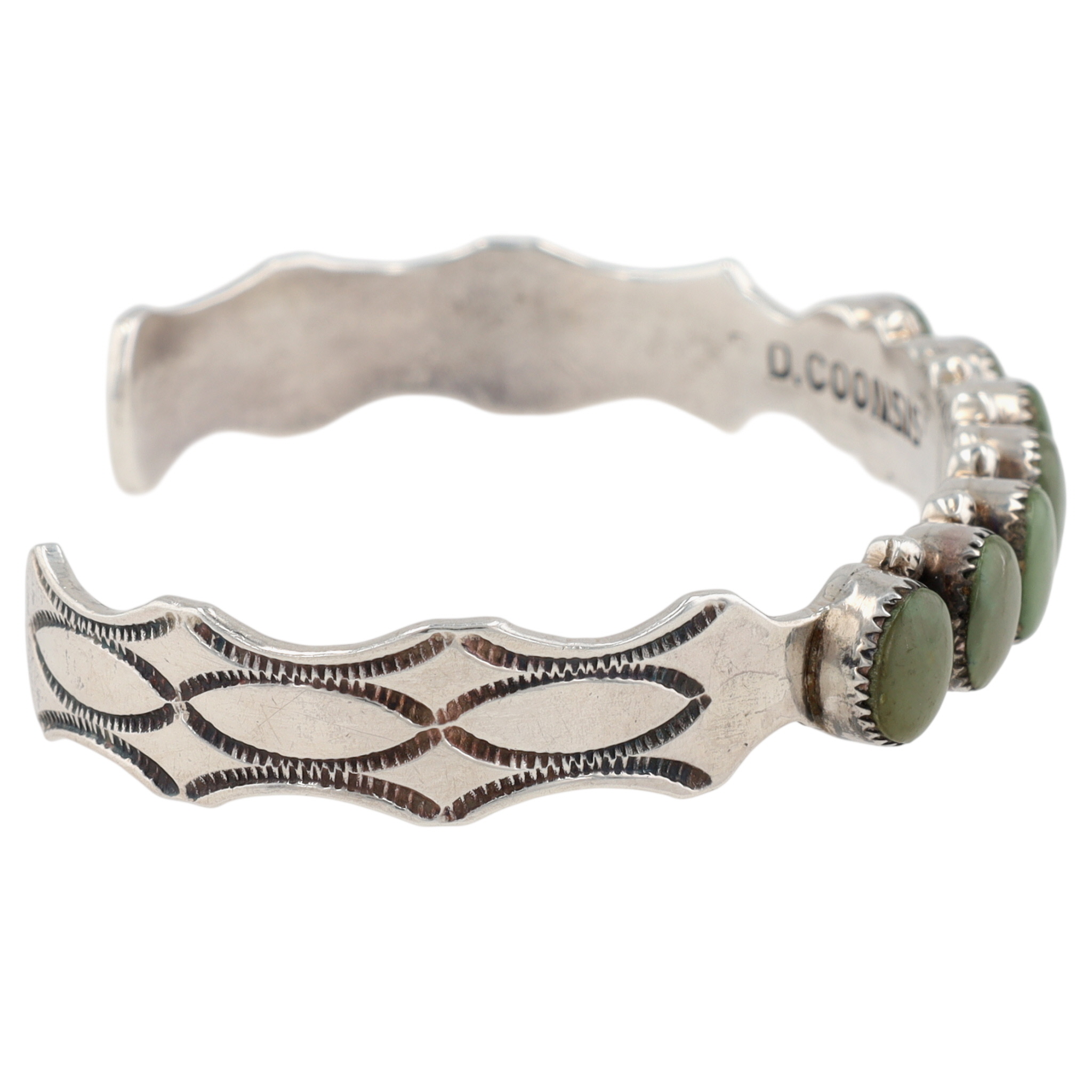 Paylee & Darlene Coonsis Zuni Sterling Turquoise Cuff Bracelet