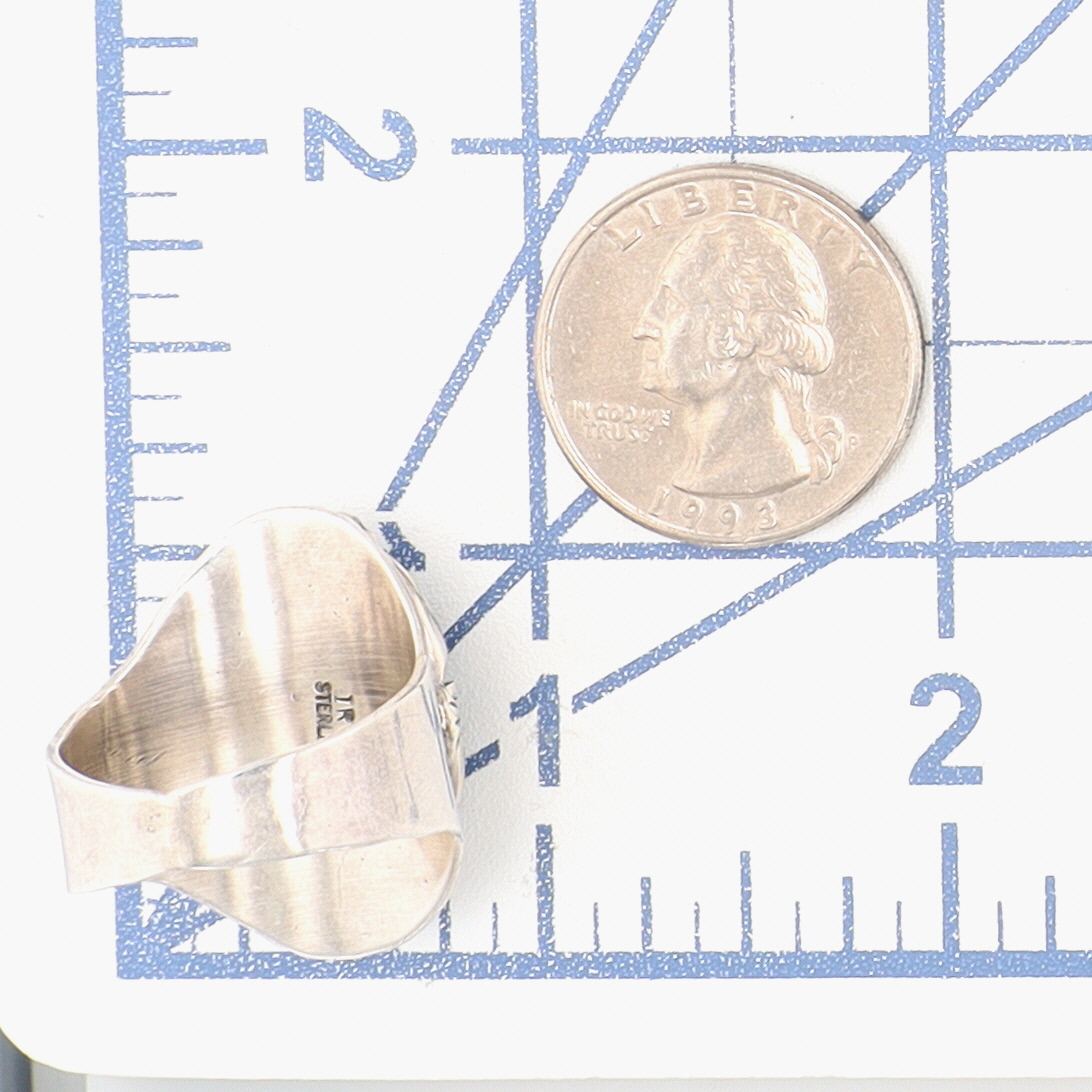 Irv Monte Navajo Sterling Lapis Lazuli Inlay Ring Sz 9.5