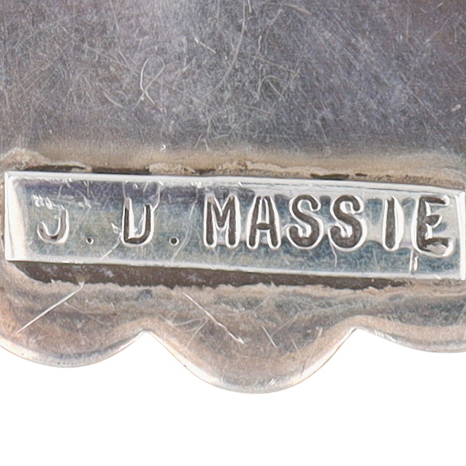 Vintage Jose & Dora Massie Zuni Sterling Multi-Stone Inlay Sunface Belt Buckle