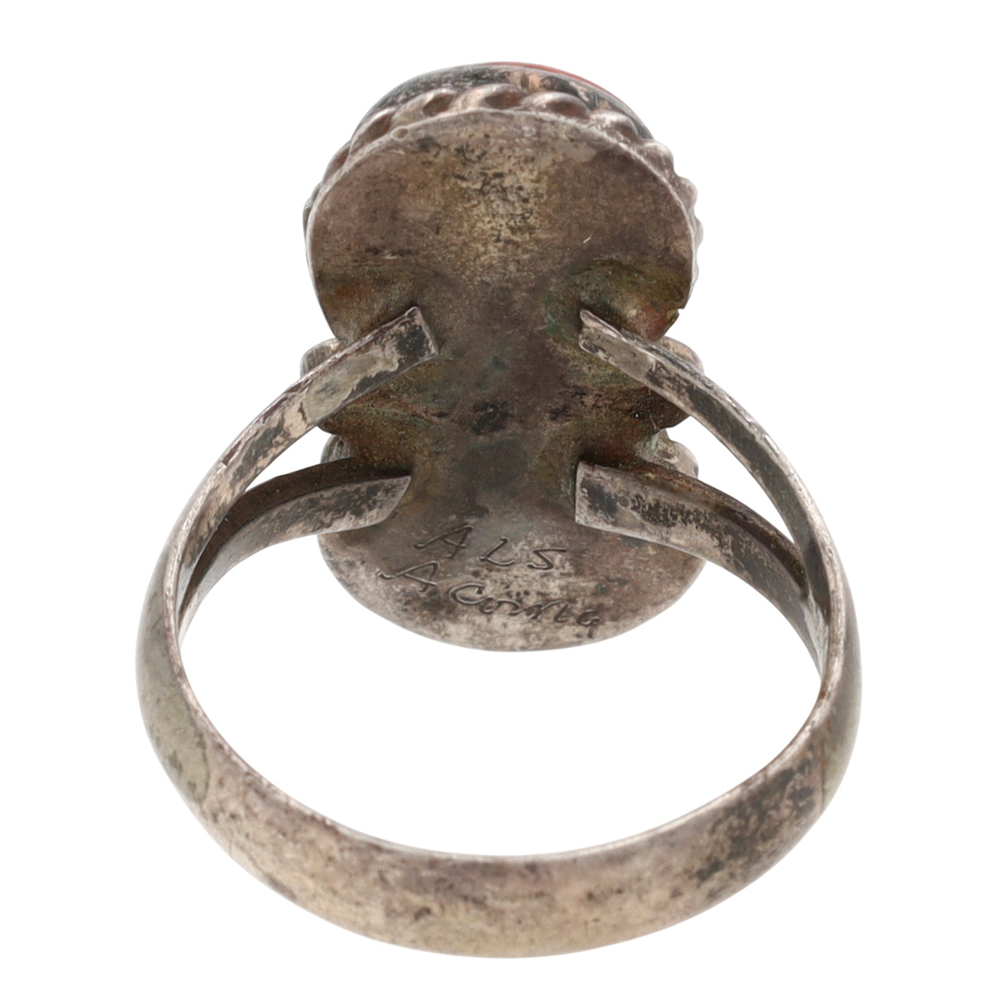Signed Zuni Sterling Multi-Stone Inlay Ring Sz 7.5