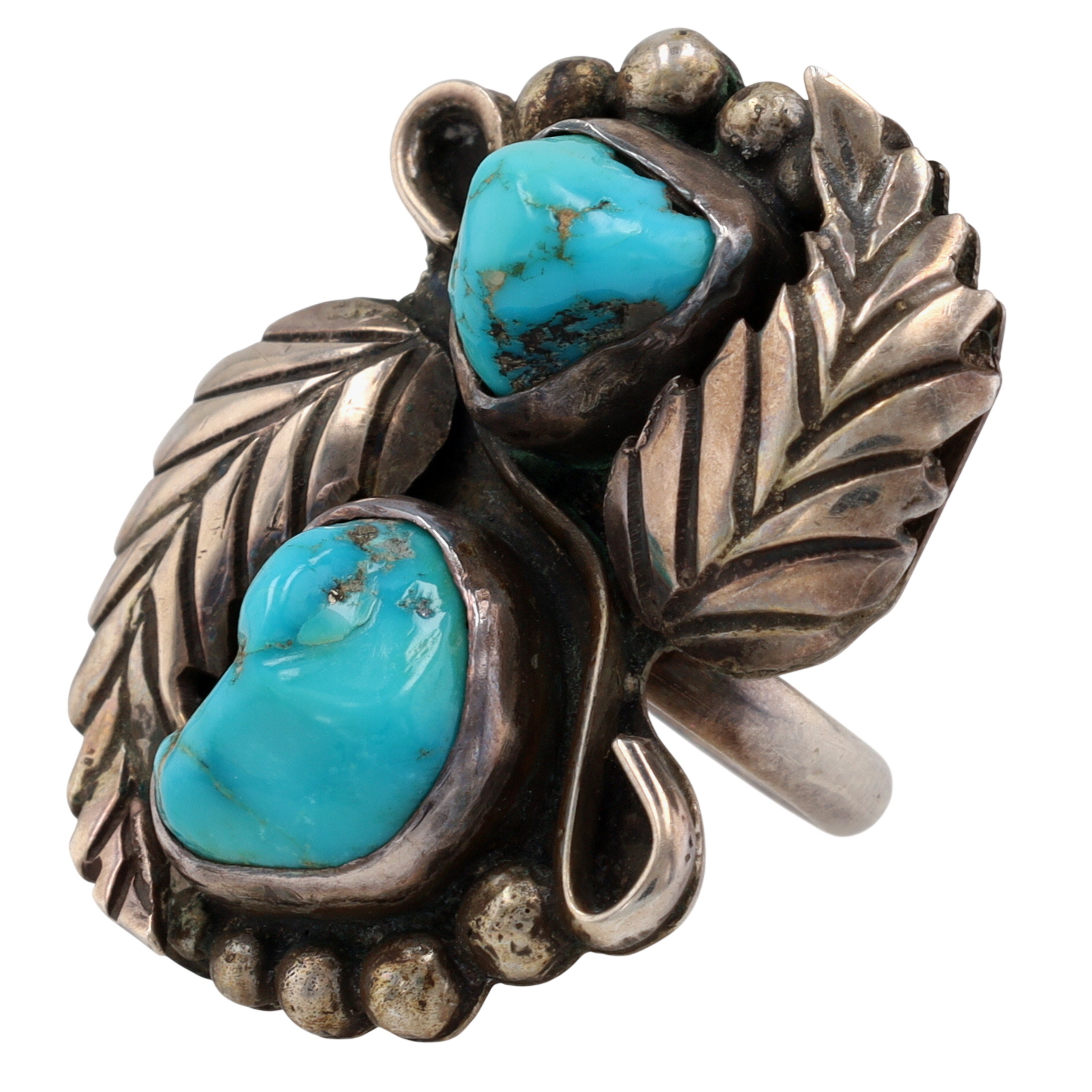 Vintage Navajo Sterling Turquoise Ring Sz 6