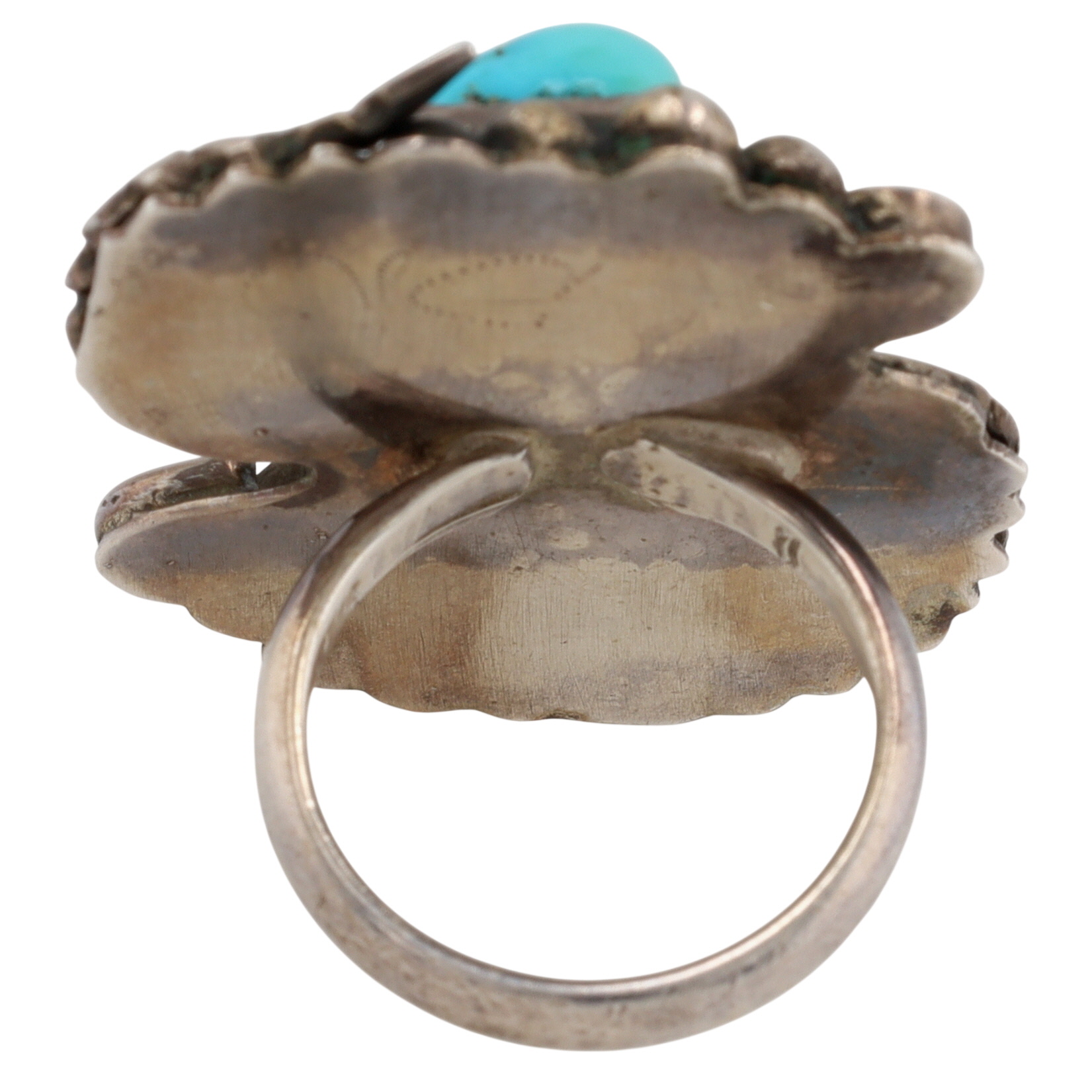Vintage Navajo Sterling Turquoise Ring Sz 6
