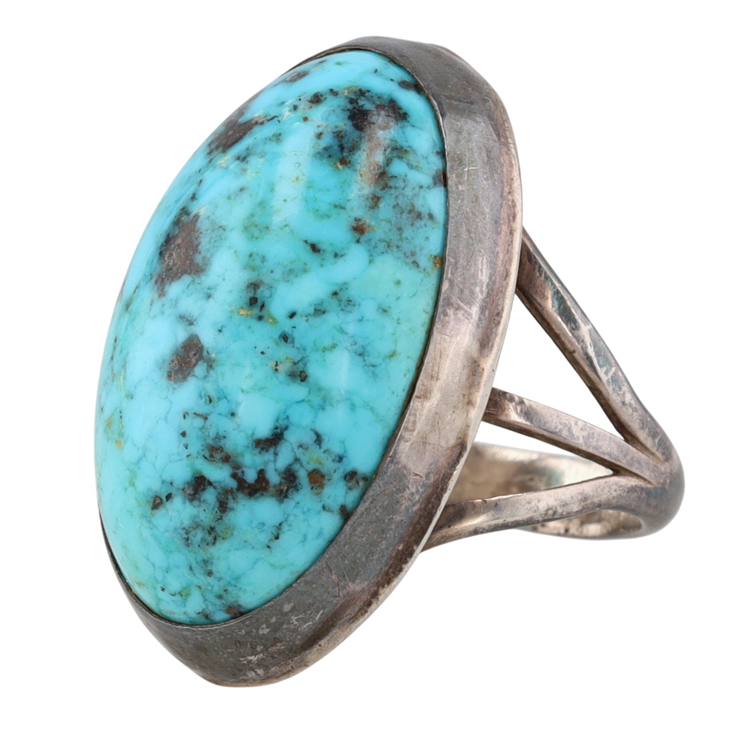 Vintage Navajo Sterling Turquoise Ring Sz 4.5
