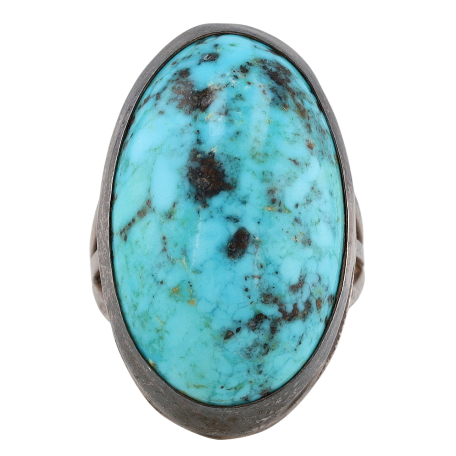Vintage Navajo Sterling Turquoise Ring Sz 4.5