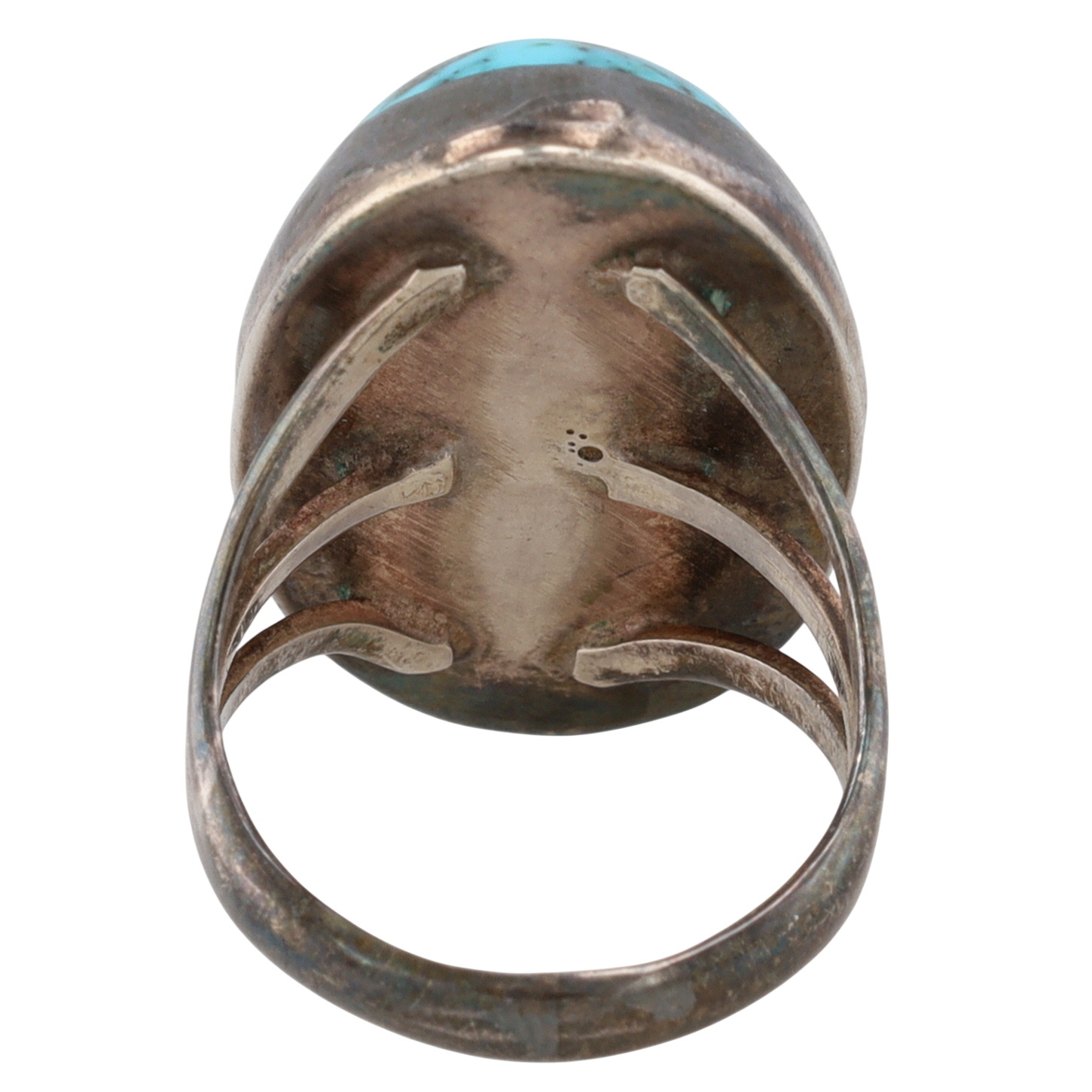Vintage Navajo Sterling Turquoise Ring Sz 4.5