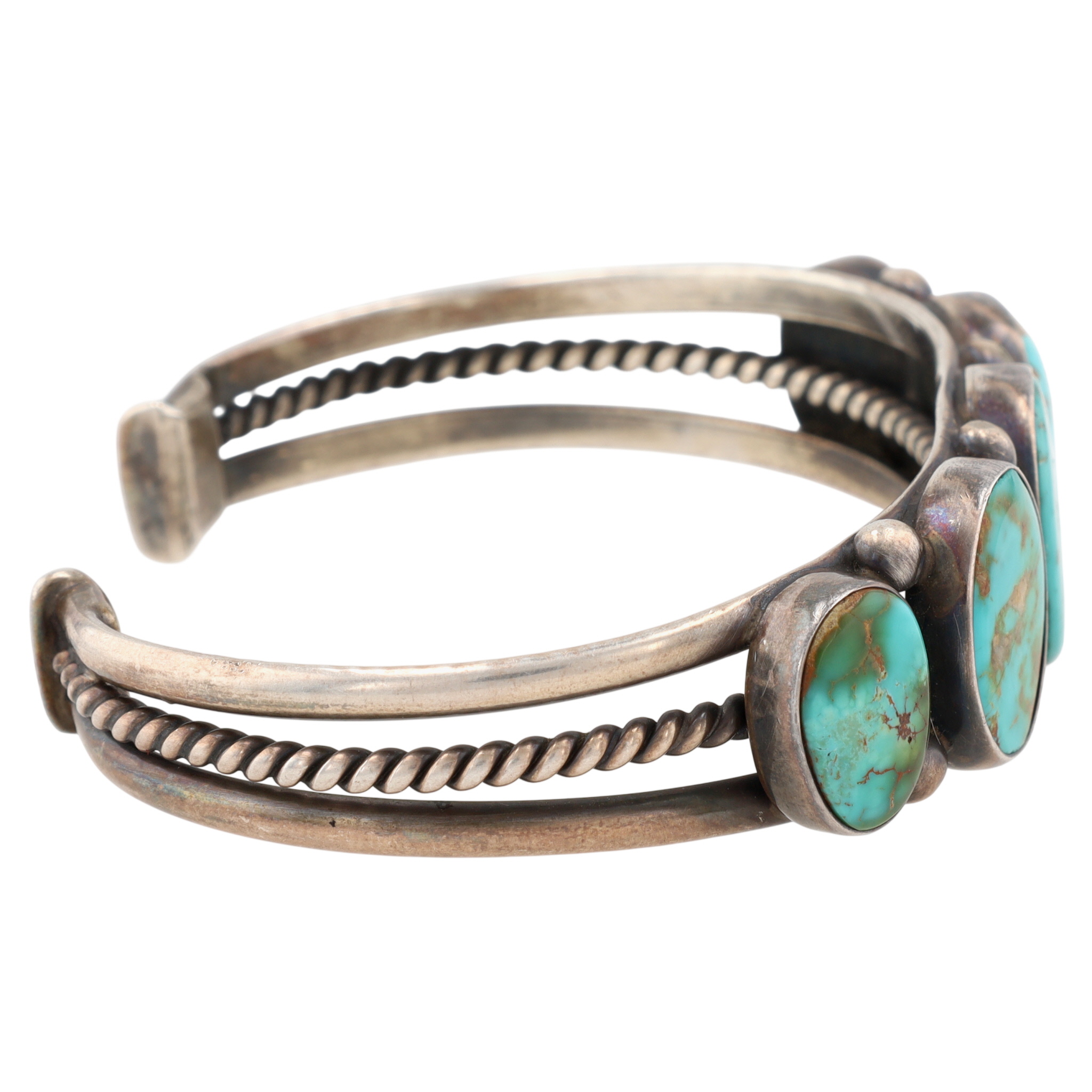 Vintage Navajo Sterling Turquoise Cuff Bracelet