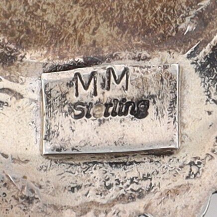 Signed Navajo Sterling Stamped Concho Earrings